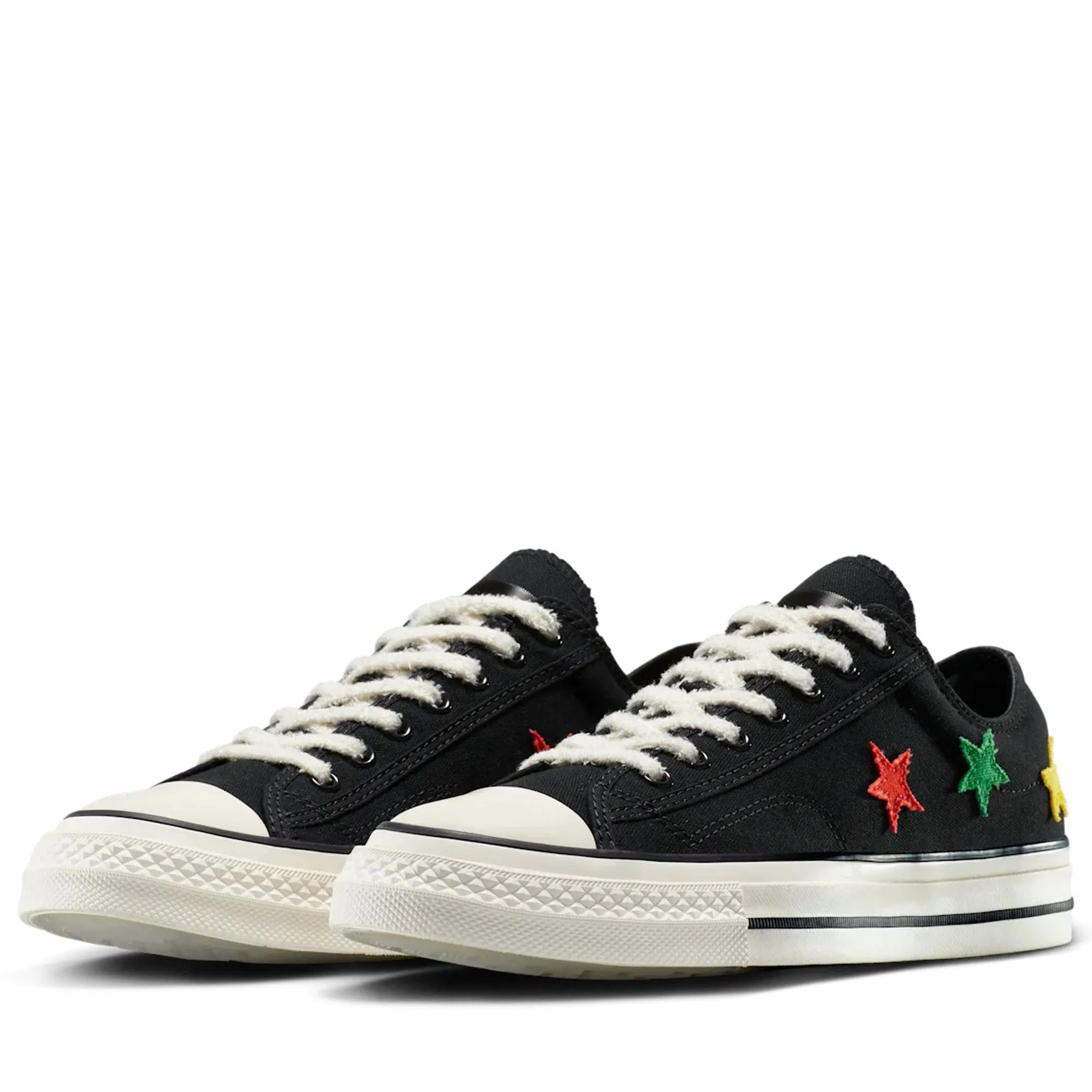 Dad Style Daily Paper x Converse Star Player 76 Ox - Black/Fern Green
