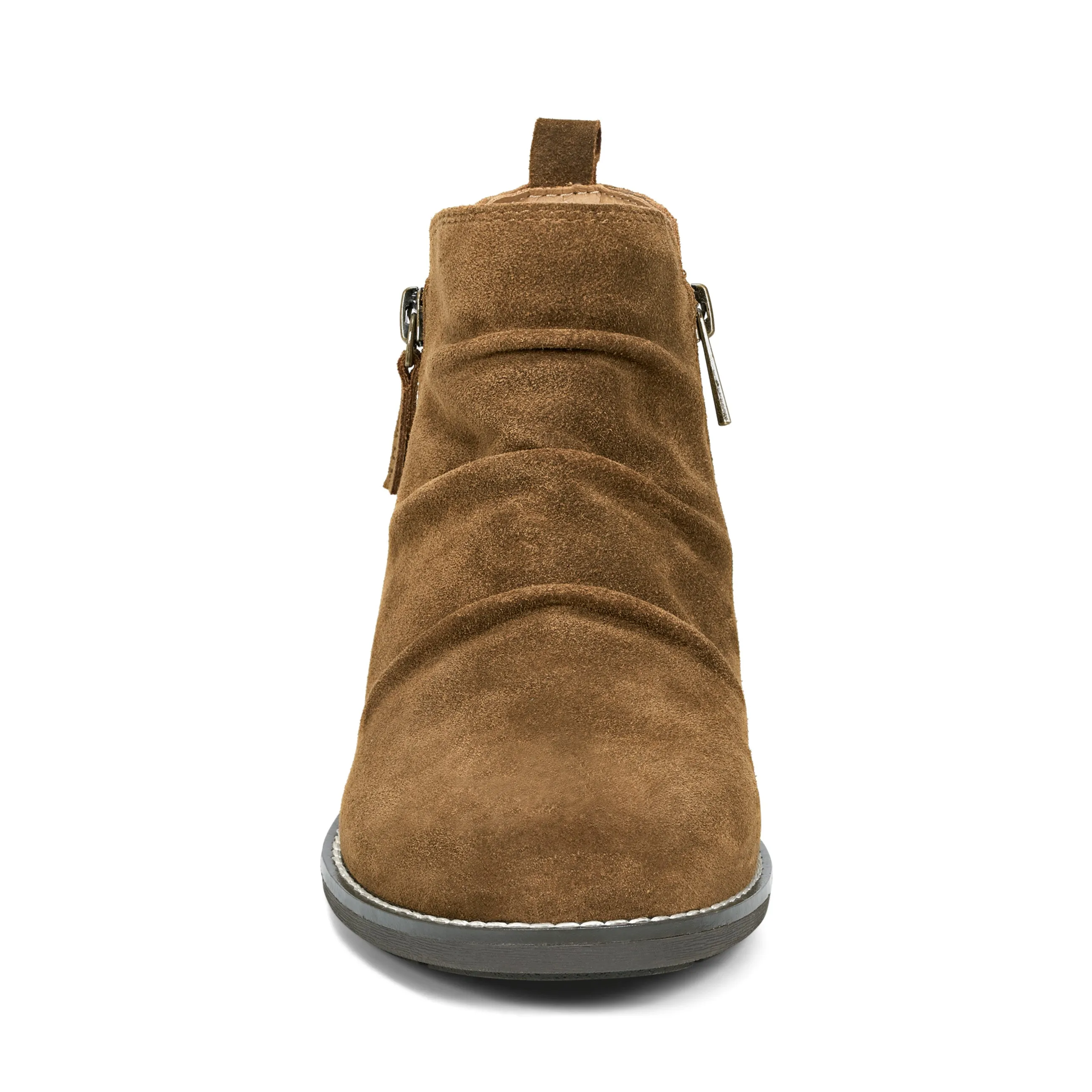 Flexibility Design Nadya Round Toe Ruched Casual Booties