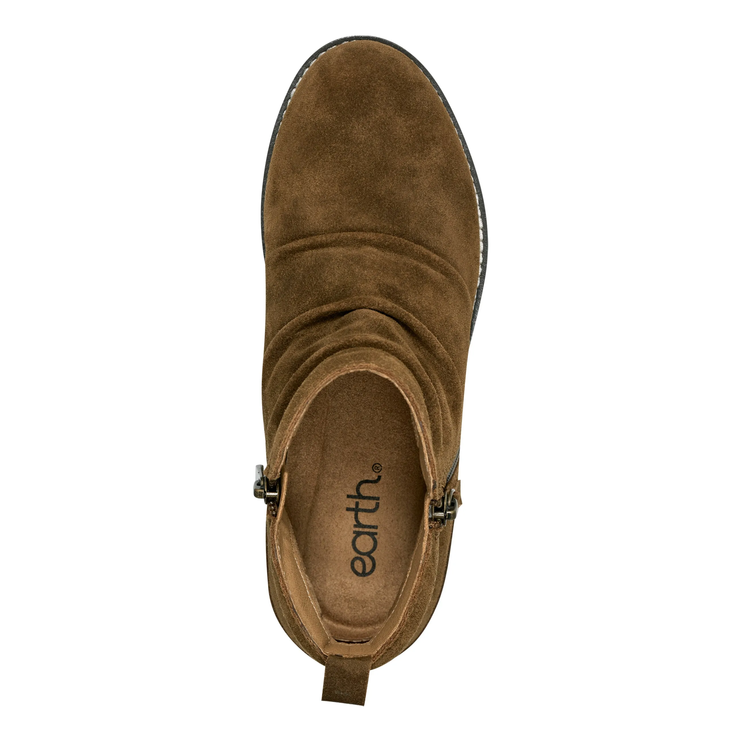 Anti Odor Cold Weather Commuter Gloss Shine Nadya Round Toe Ruched Casual Booties