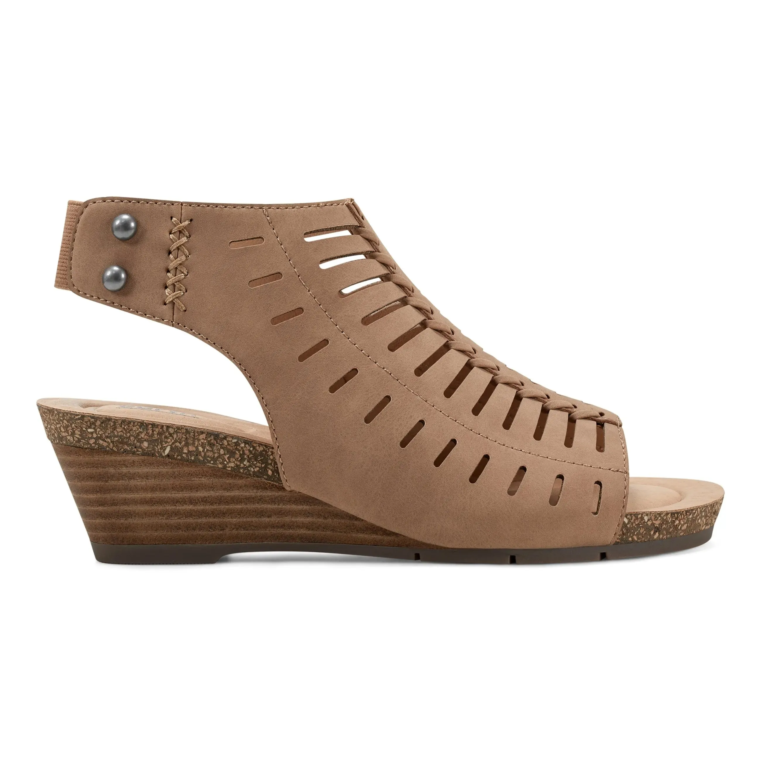 All-day Summer Sandals Durable Construction Hana Round Toe Laser Cut Dress Sandals