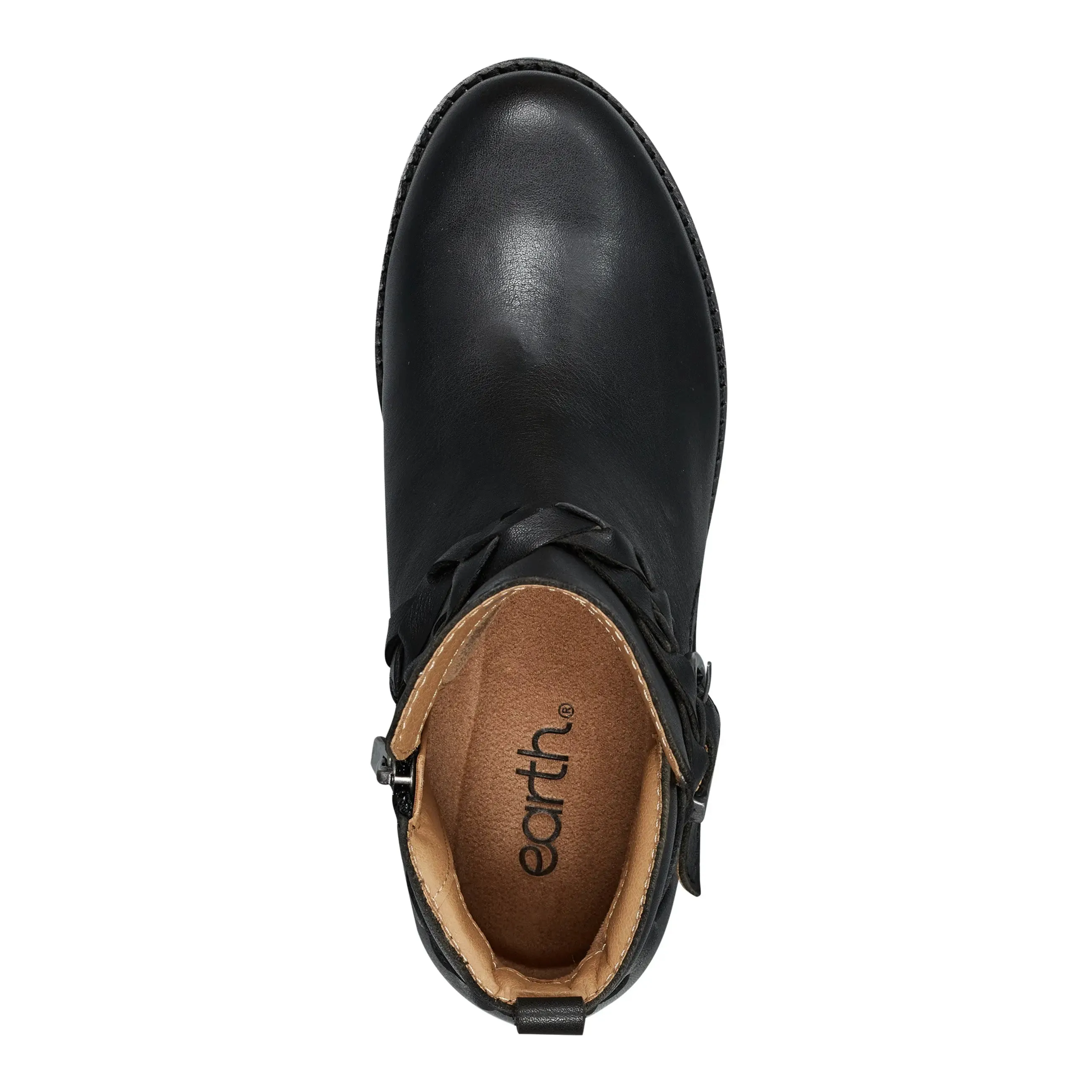 Eco Material Cold Climate Shock Absorbing Daily Walks Nicole Round Toe Stacked Heel Casual Booties