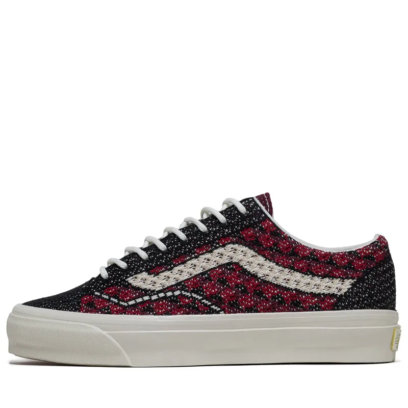 Vans LX Old Skool 36 EK - Geo Check Bordeaux Red Kids Fun