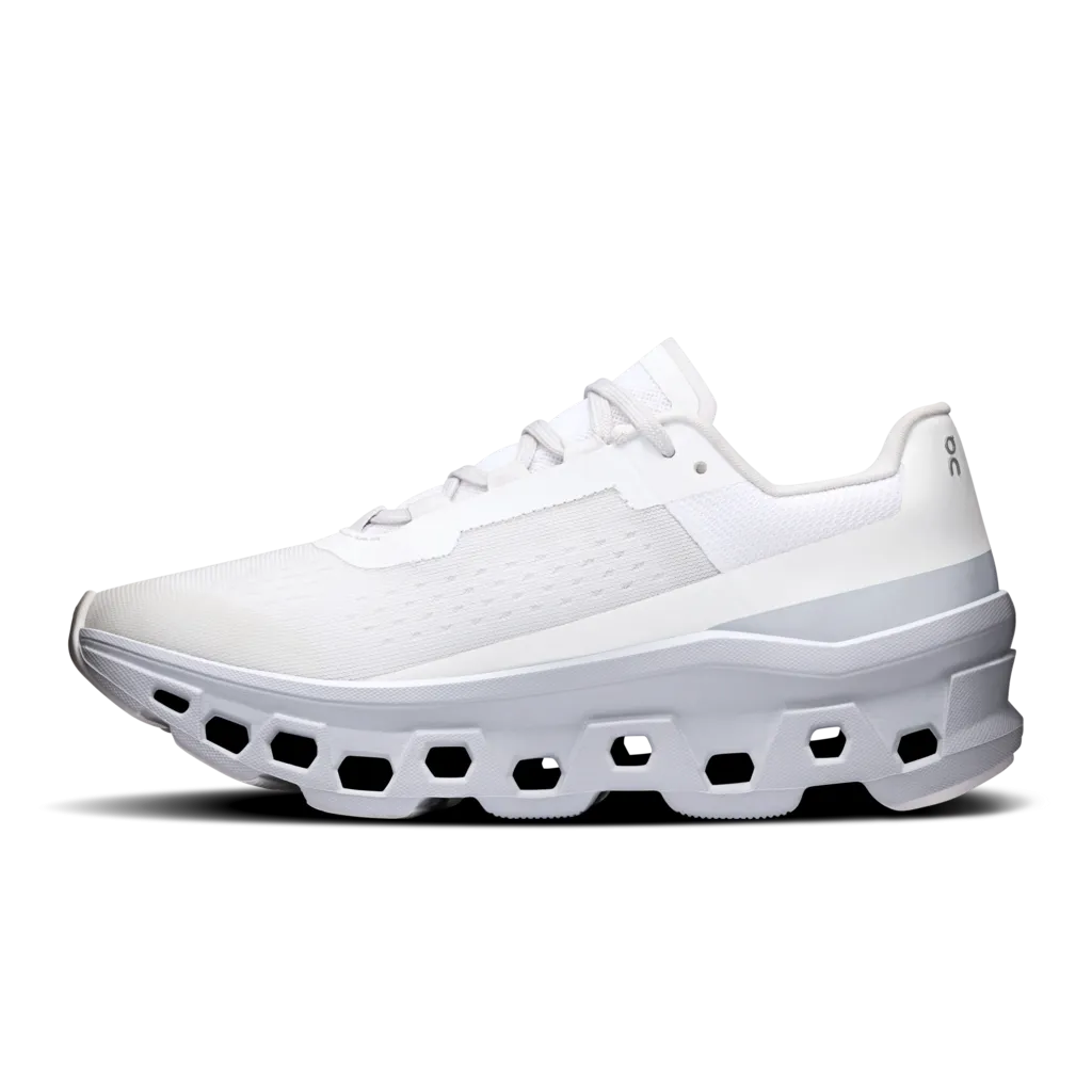 Step Ahead Padded Tongue ON Cloudmonster Women  White | Glacier 61.97649