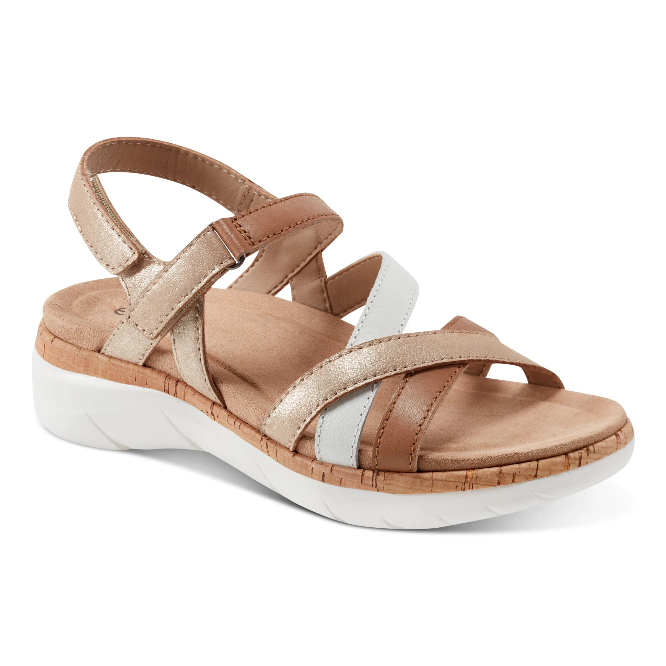 Rosie Open Toe Strappy Flat Casual Sandals Footbed Design Free Step