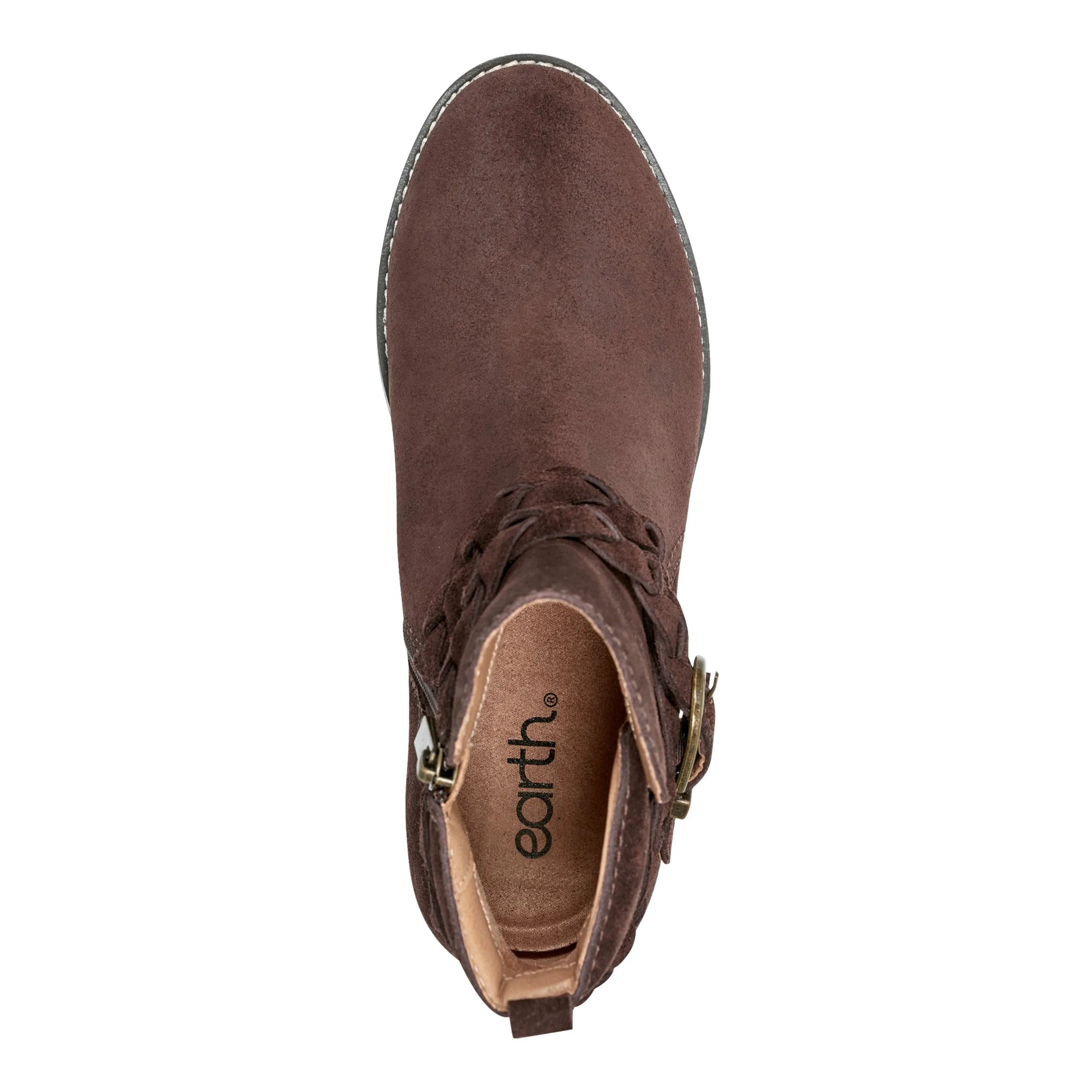 Transitional Style Perfect Fit Nicole Round Toe Stacked Heel Casual Booties