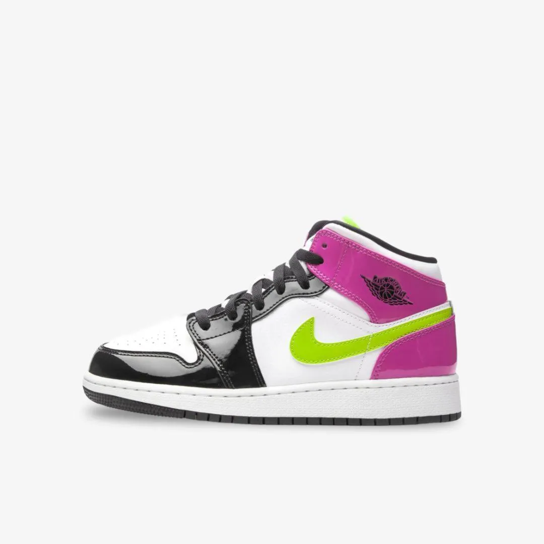Breathable frame (GS) Air Jordan 1 Mid SE 'Cyber / Fuchsia' (2020) CZ9835-100