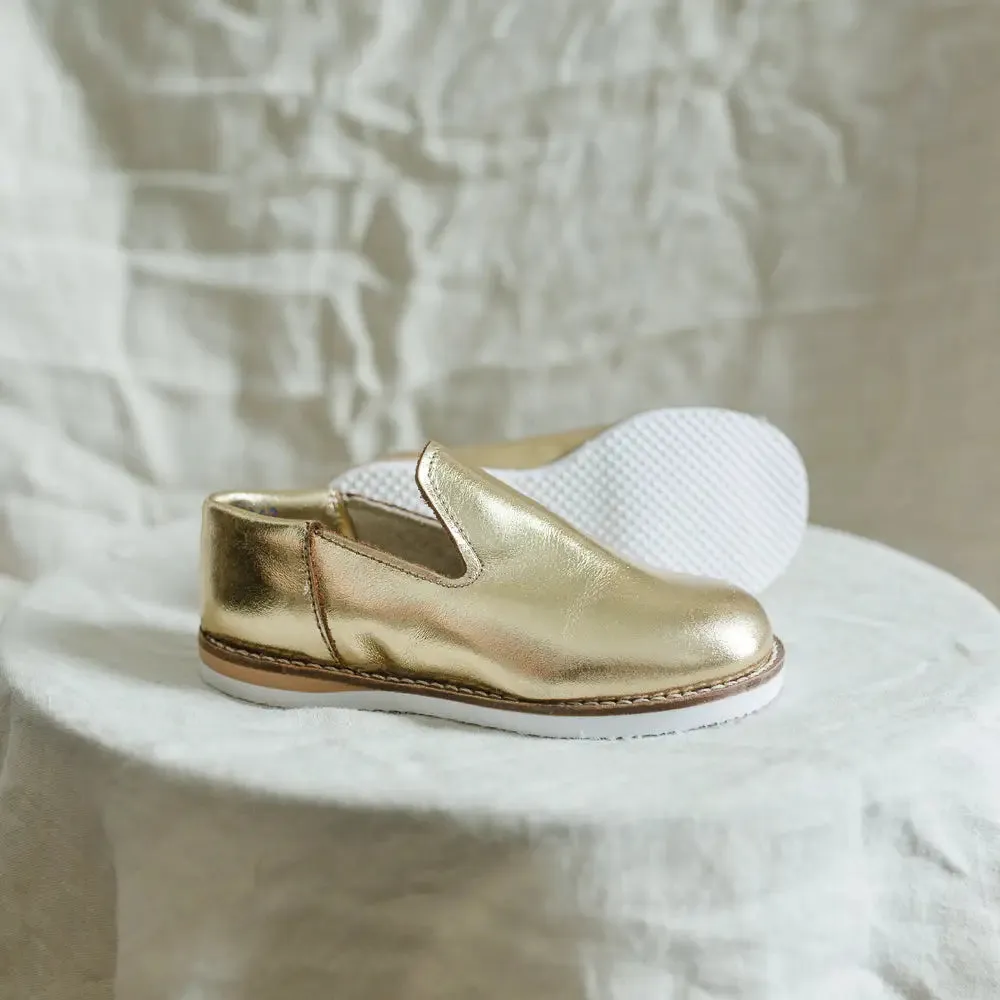Loafer - Gold Wide Base Dual Tone