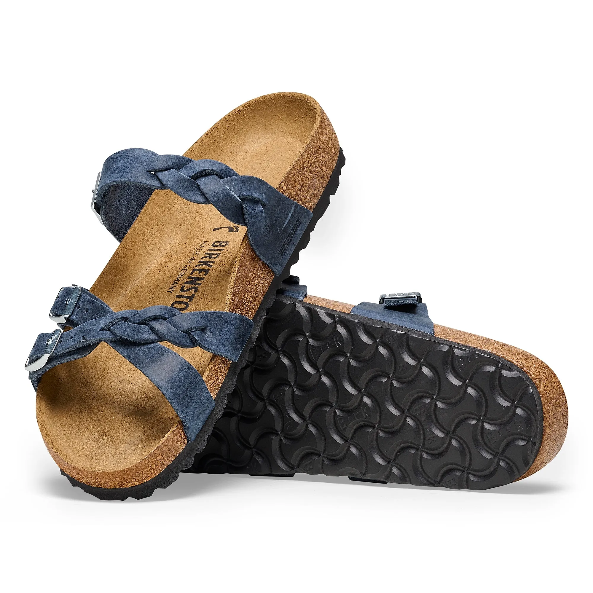 Adventure Boots All Day Wear Franca Braided | Oiled Leather | Navy