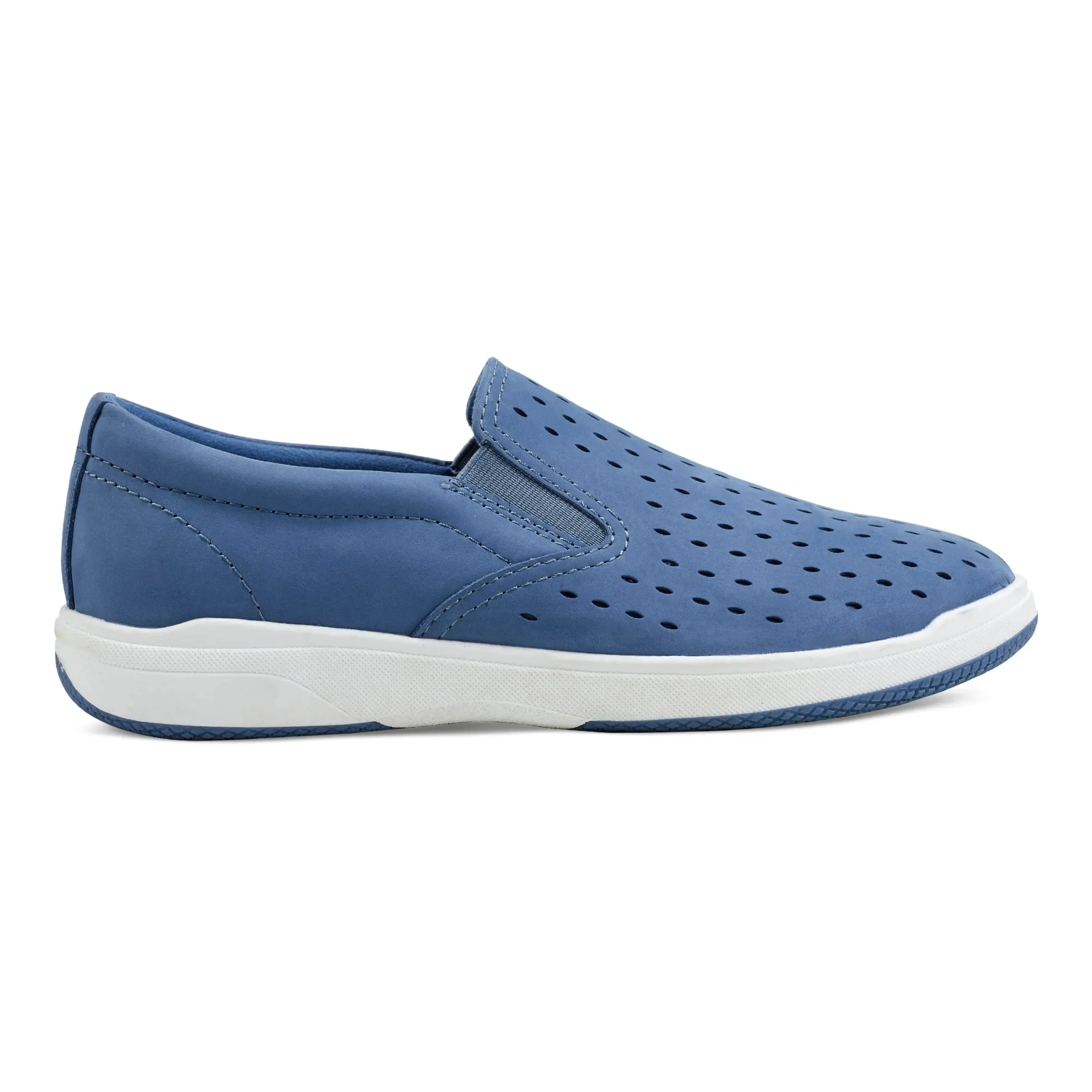 Stylish Leather Shoes Nel Laser Cut Round Toe Casual Slip-on Sneakers