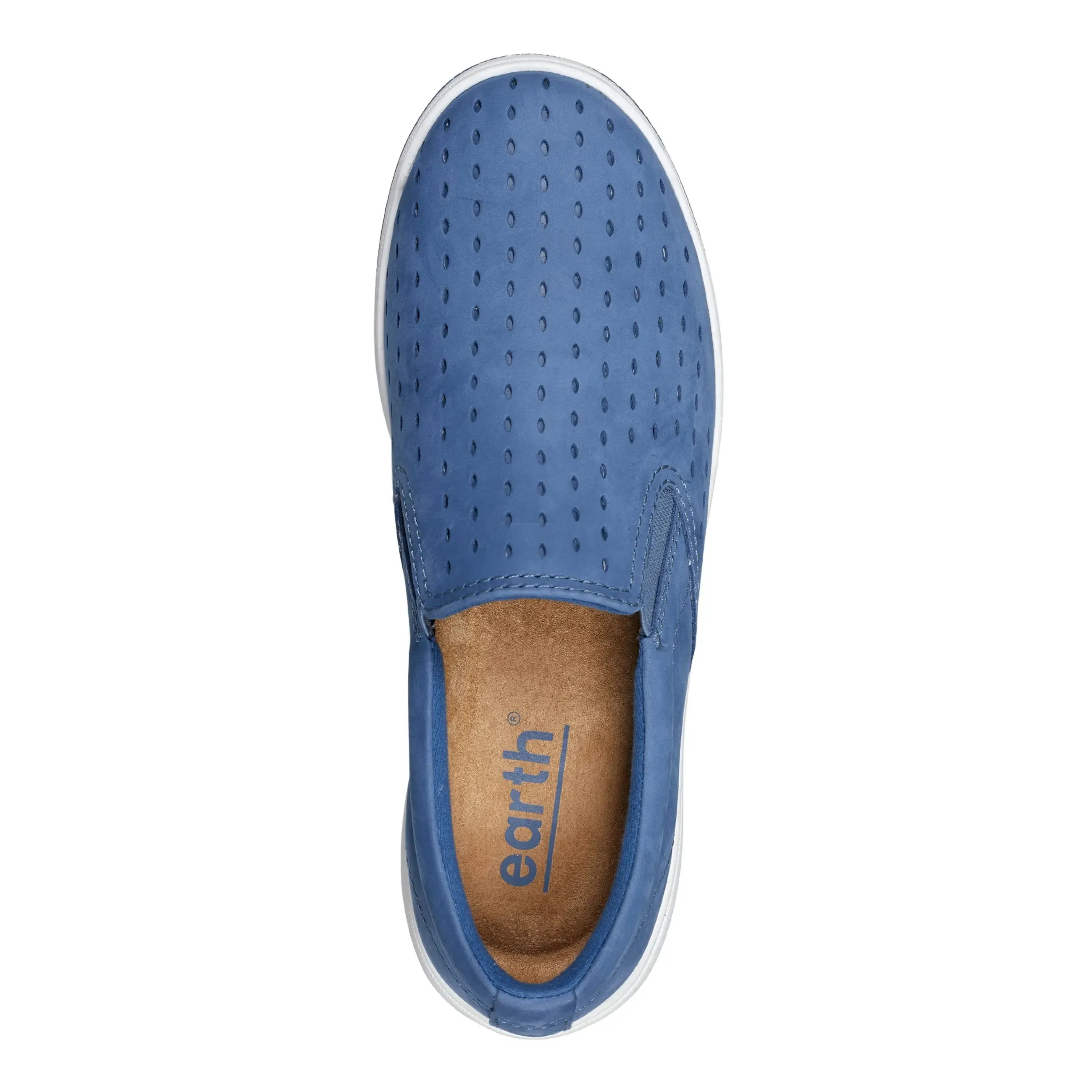 Light Motion Nel Laser Cut Round Toe Casual Slip-on Sneakers