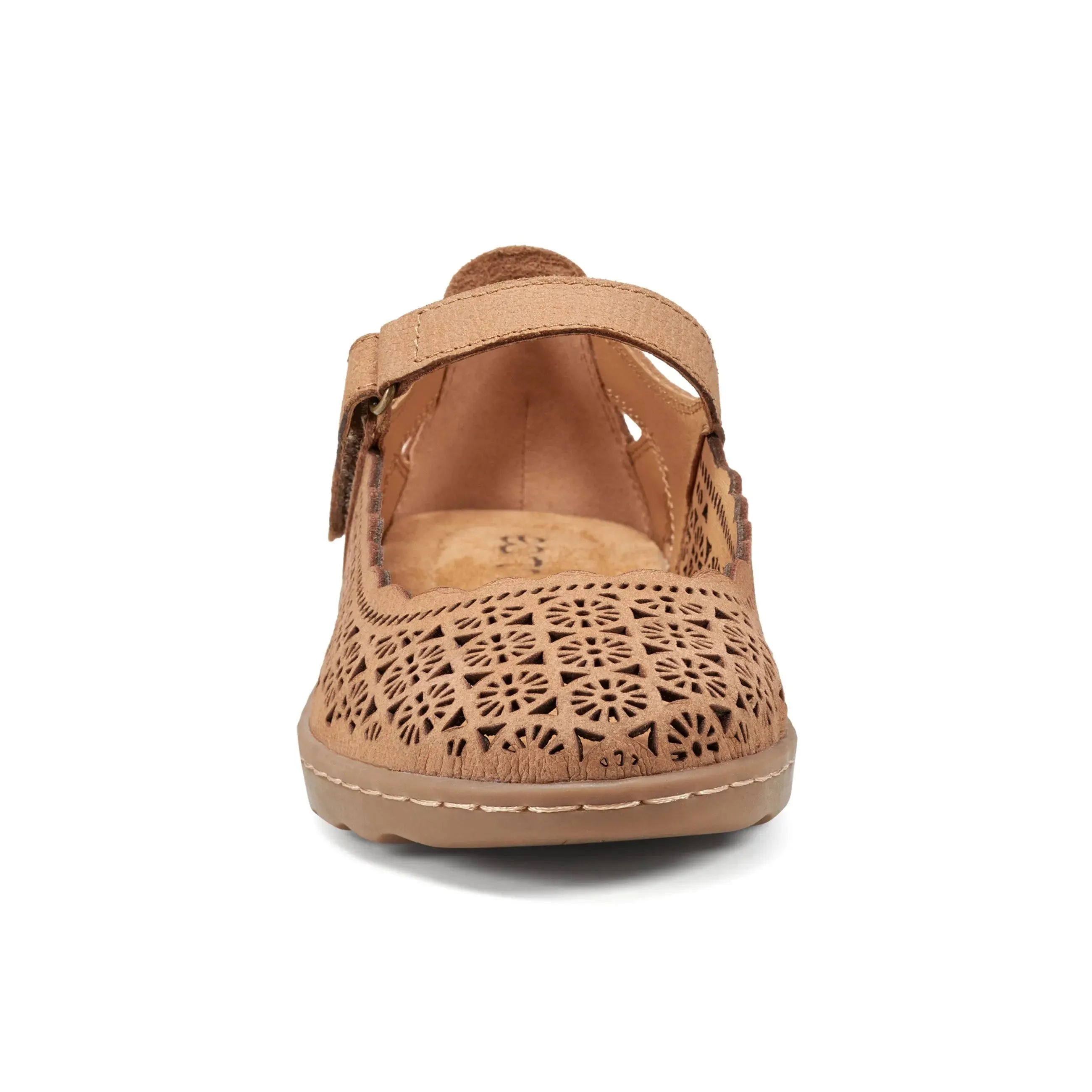 Lady Perforated Slip-On Ballet Flat Cushioned Fit Lightly Padded