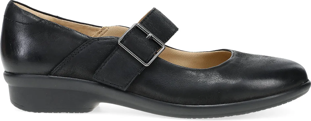 Collette Black Burnished Nubuck Senior Friendly