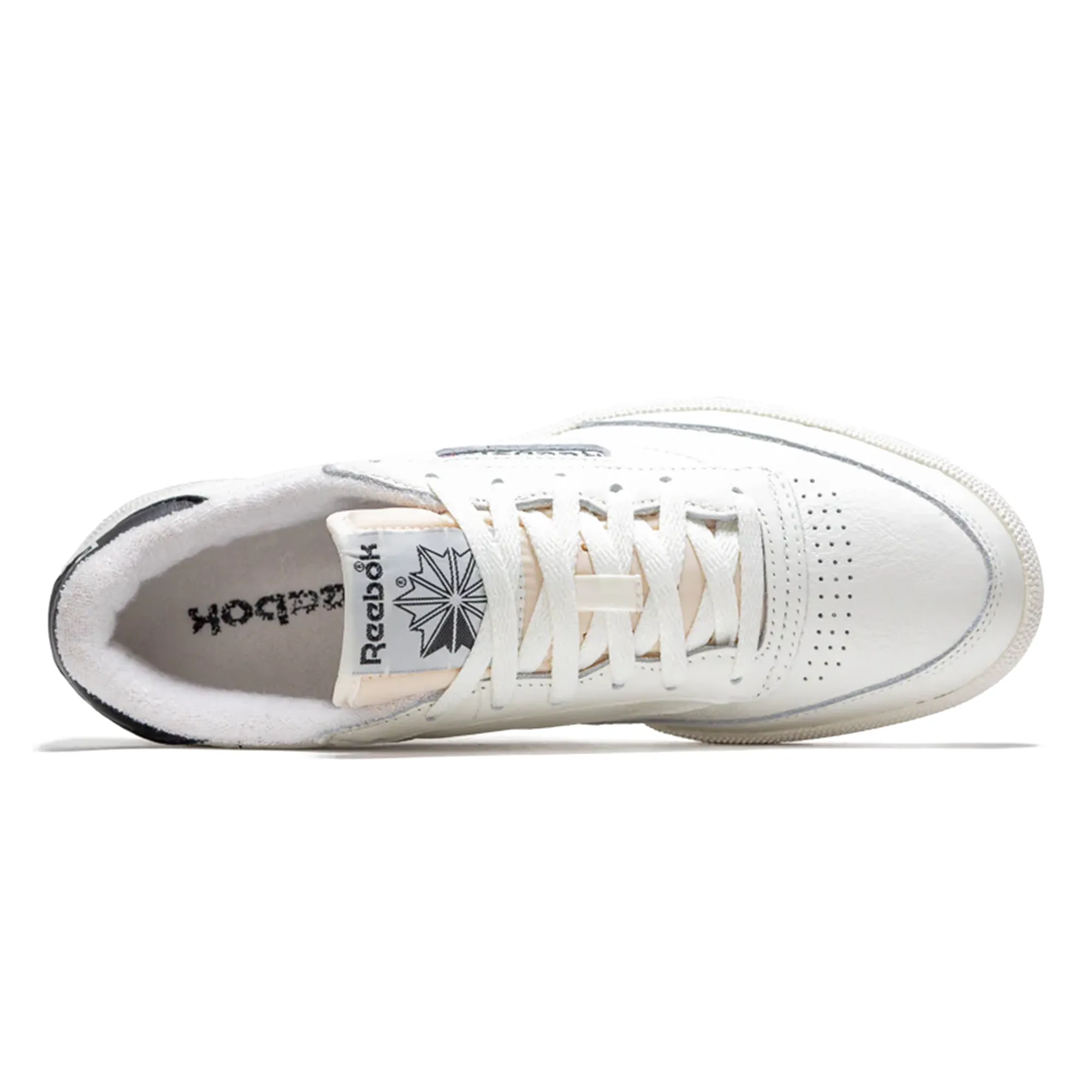 Reebok Club C 85 Vintage WHITE/BLACK 100233953 Adult Ease Pearl Shine
