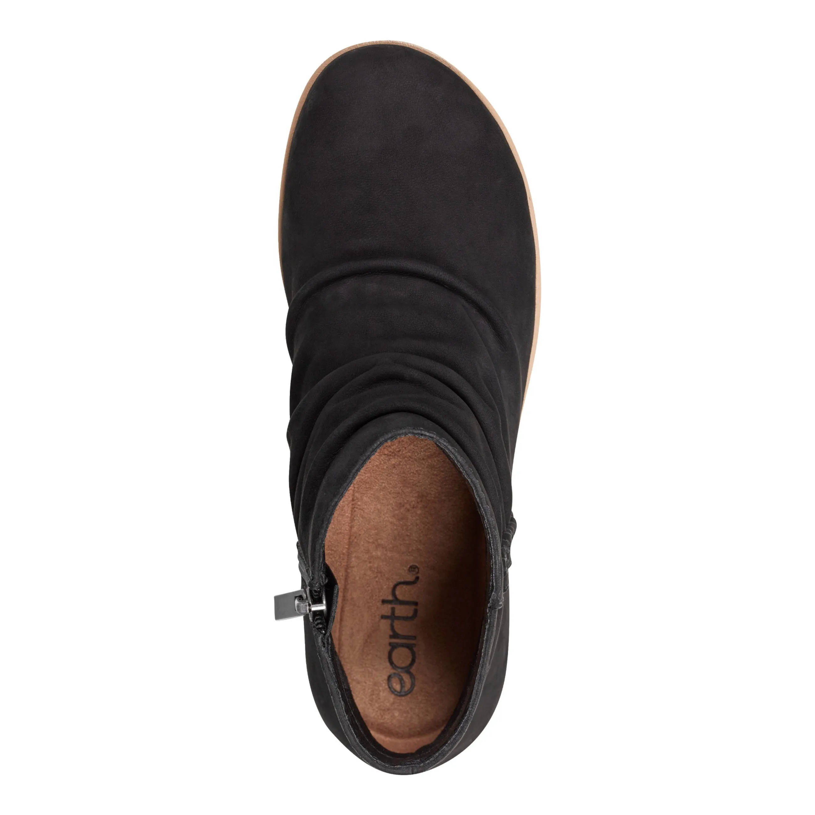 Flexible Lace Closure Hilaree Water Repellent Round Toe Ruched Casual Booties