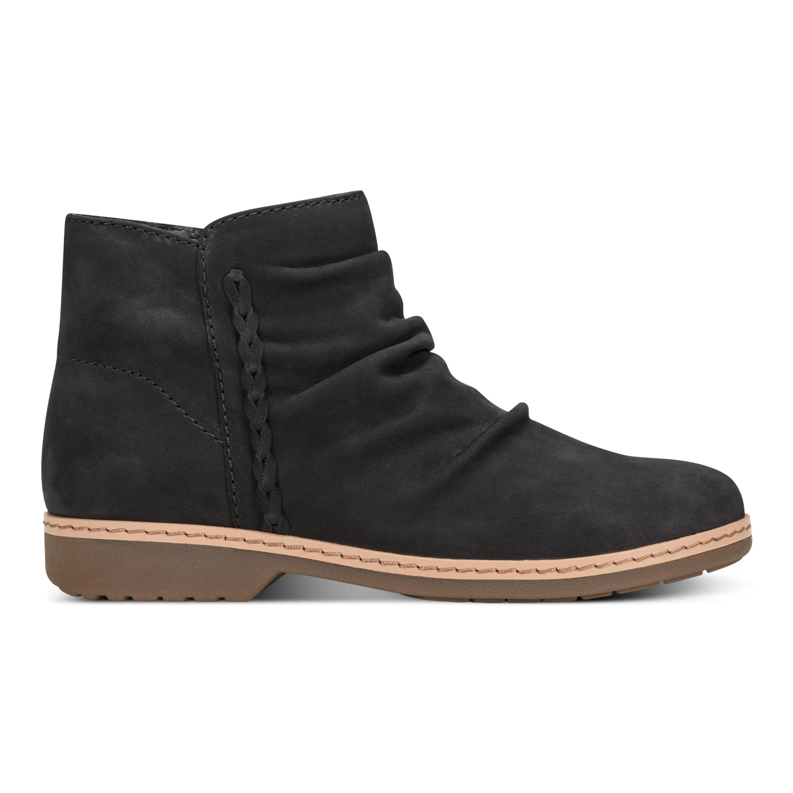 Hilaree Water Repellent Round Toe Ruched Casual Booties Adventure Wear