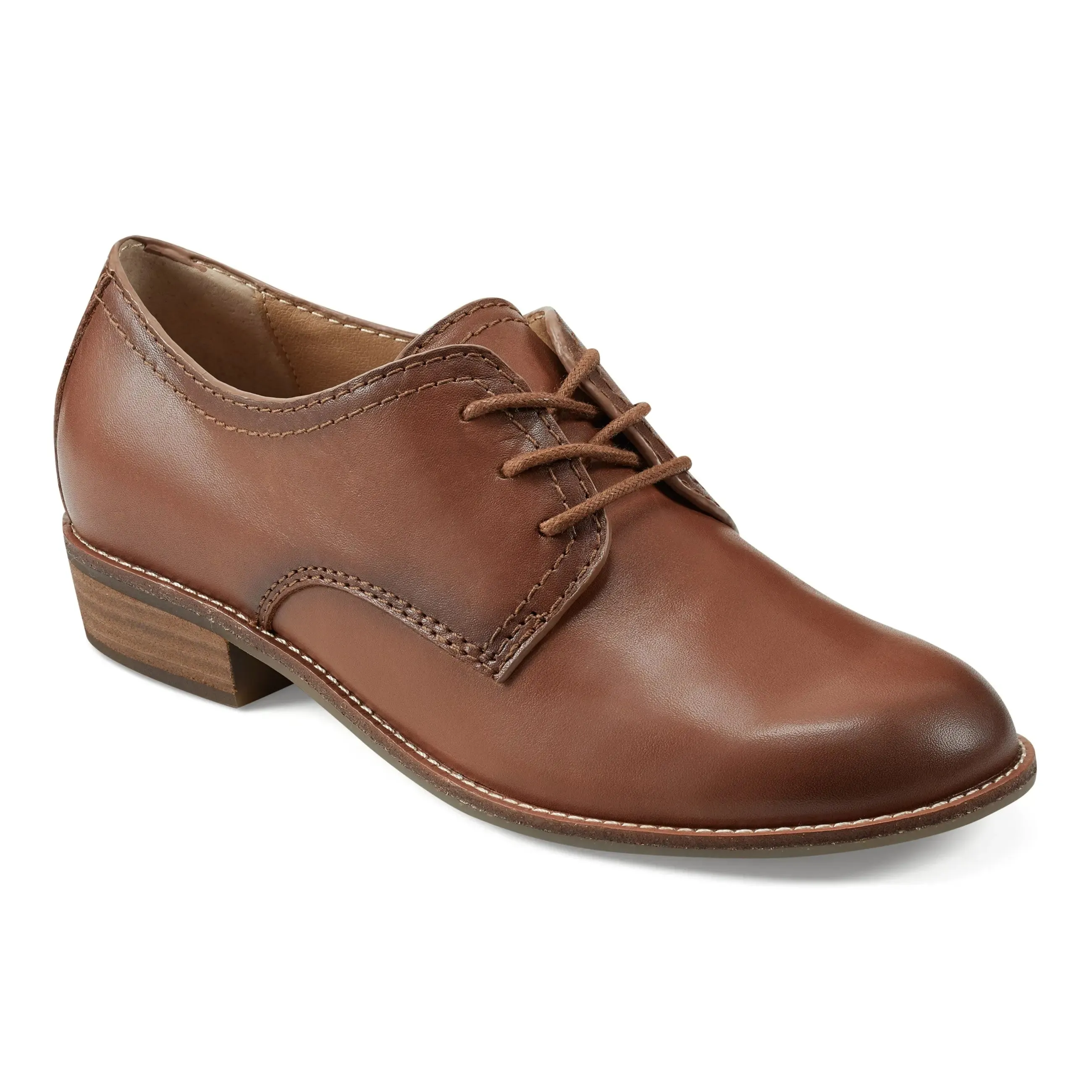 Eane Stacked Heel Casual Lace-Up Loafers Nordic Calm