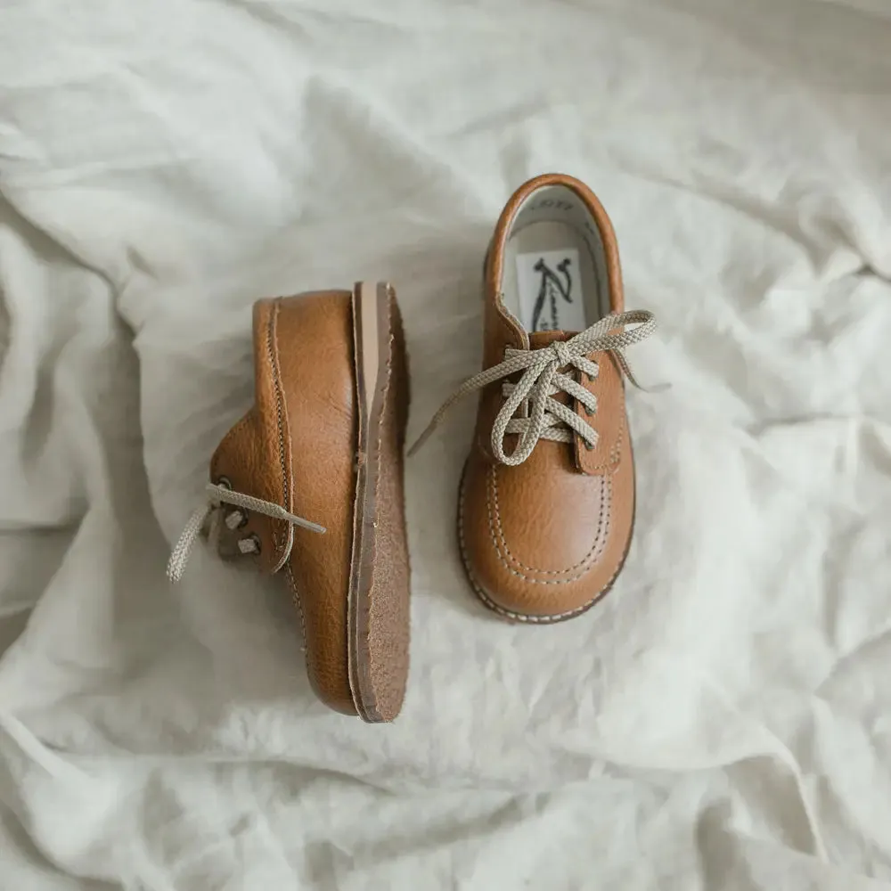 Rory Boat Shoe - Cognac Storm Proof School Day