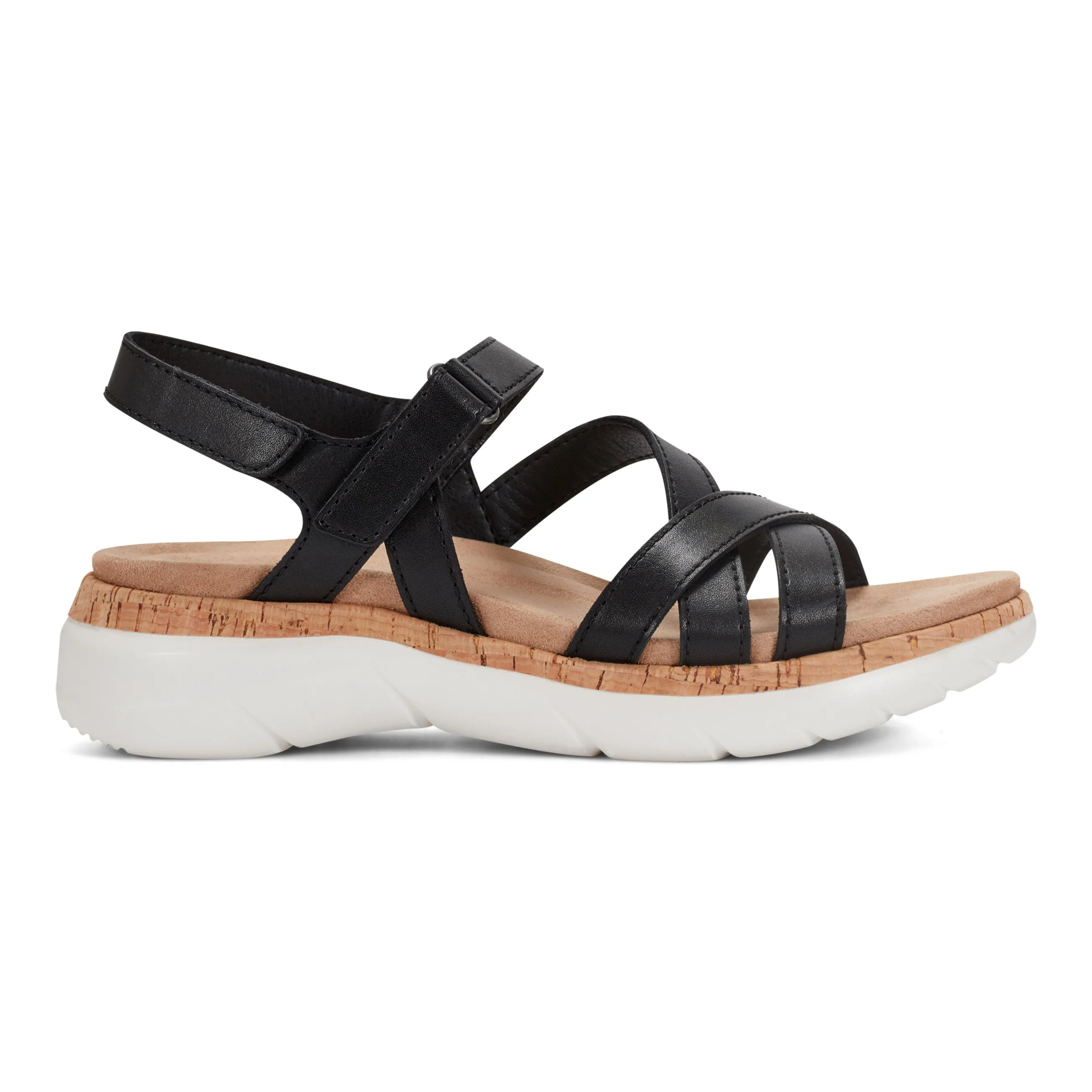 pool Leather Upper Rosie Open Toe Strappy Flat Casual Sandals