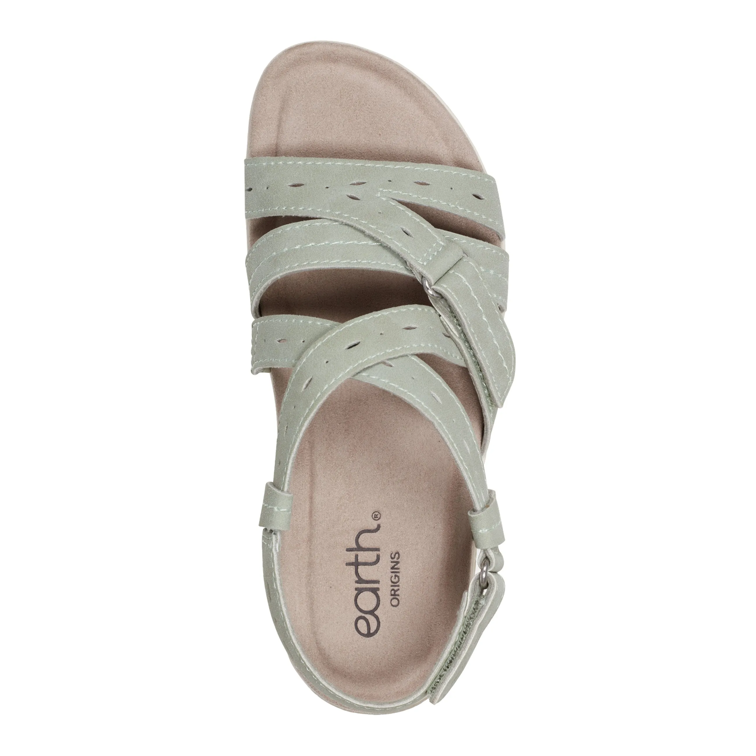 At-Home Style Soft Walk Samsin Round Toe Strappy Casual Flat Sandals