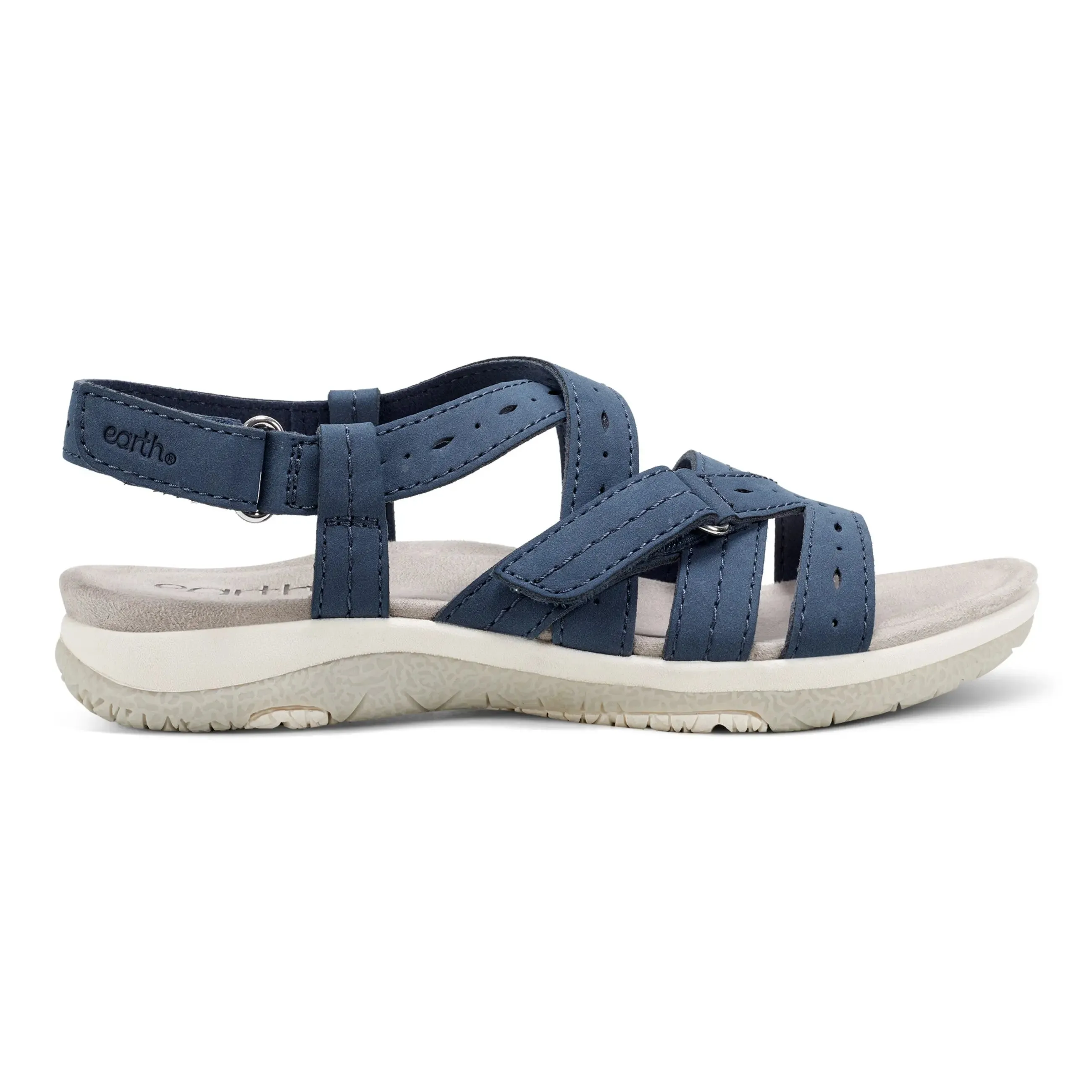 Playful Step Quick Lock Samsin Round Toe Strappy Casual Flat Sandals
