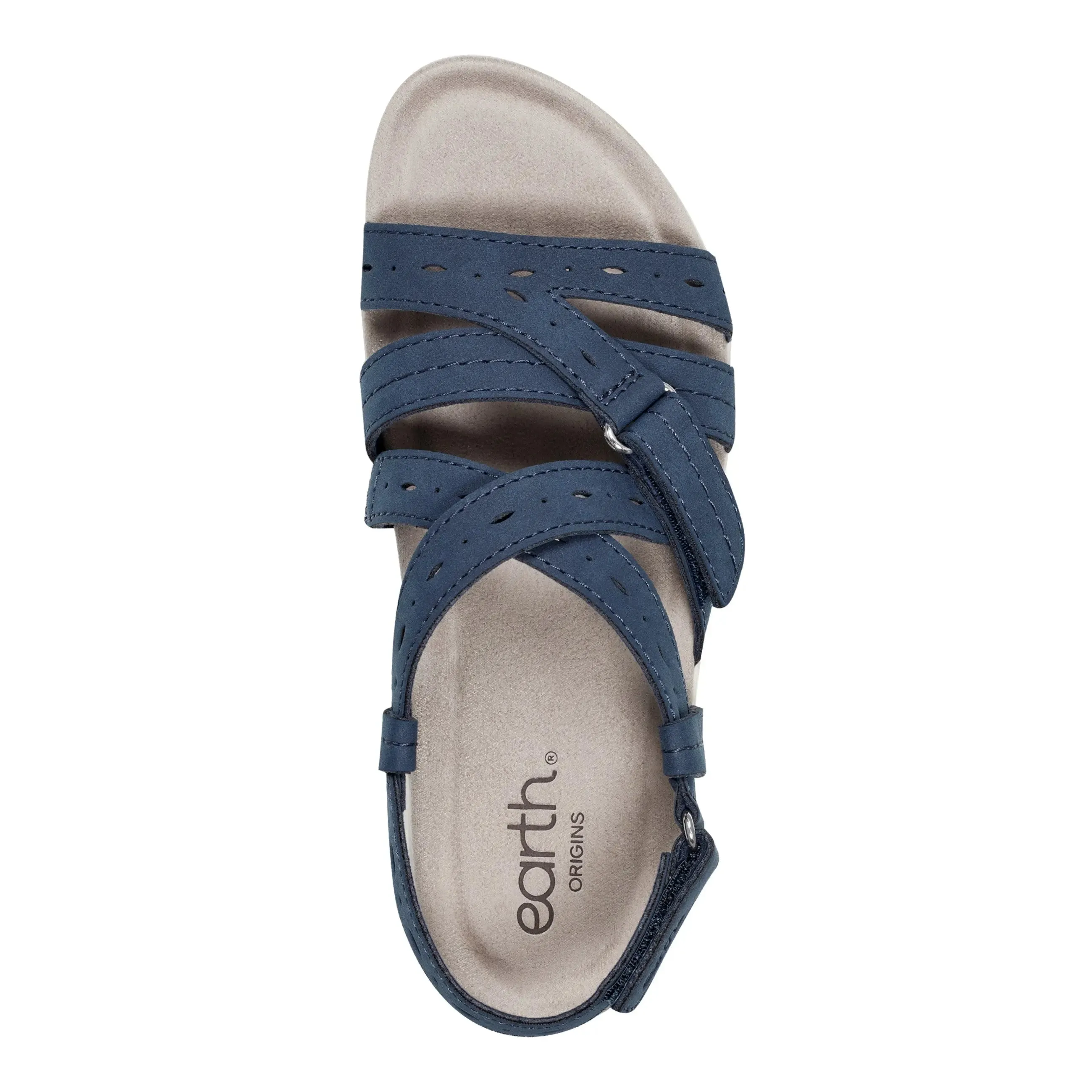 Samsin Round Toe Strappy Casual Flat Sandals Foot Health