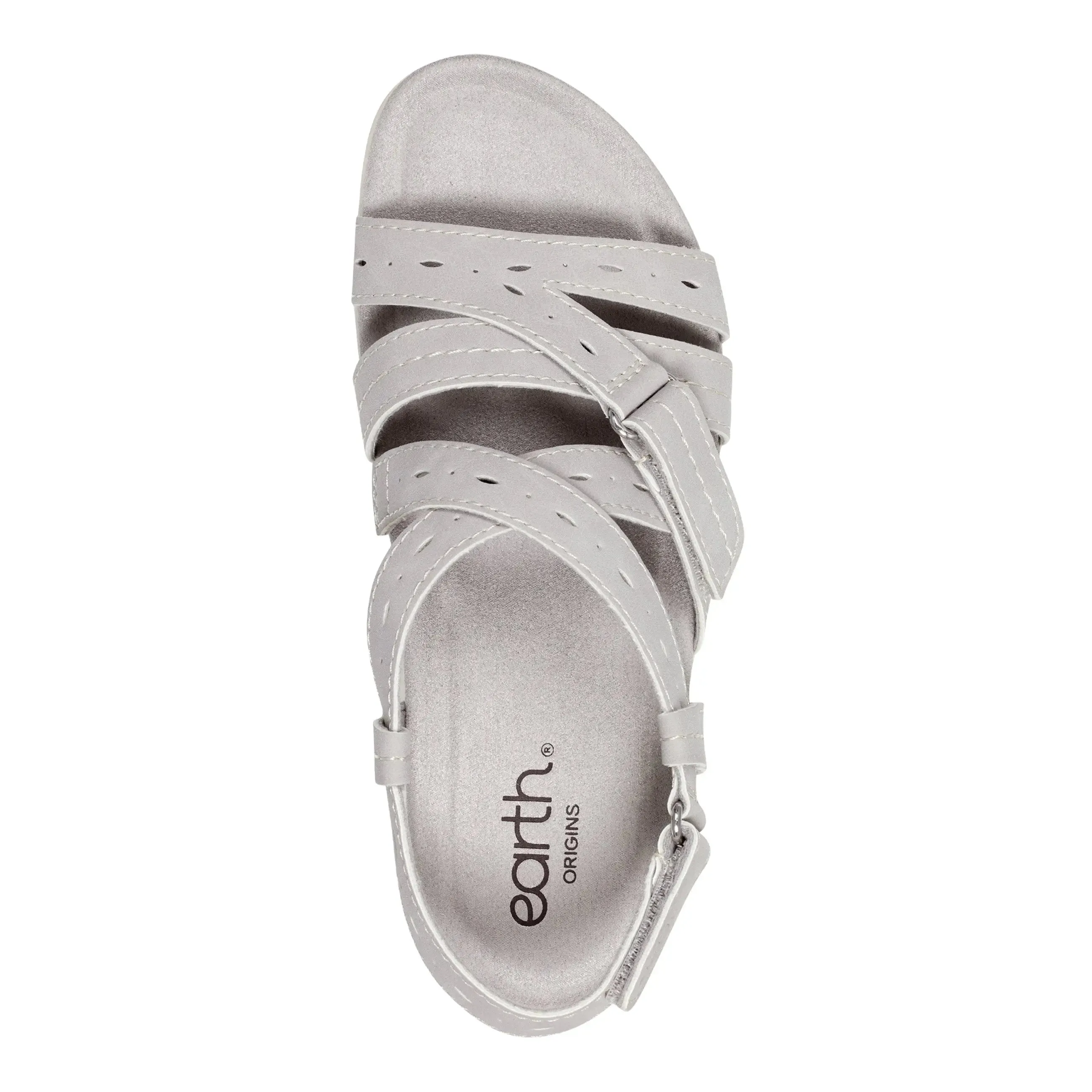 Samsin Round Toe Strappy Casual Flat Sandals All-Around Use Fast Slide