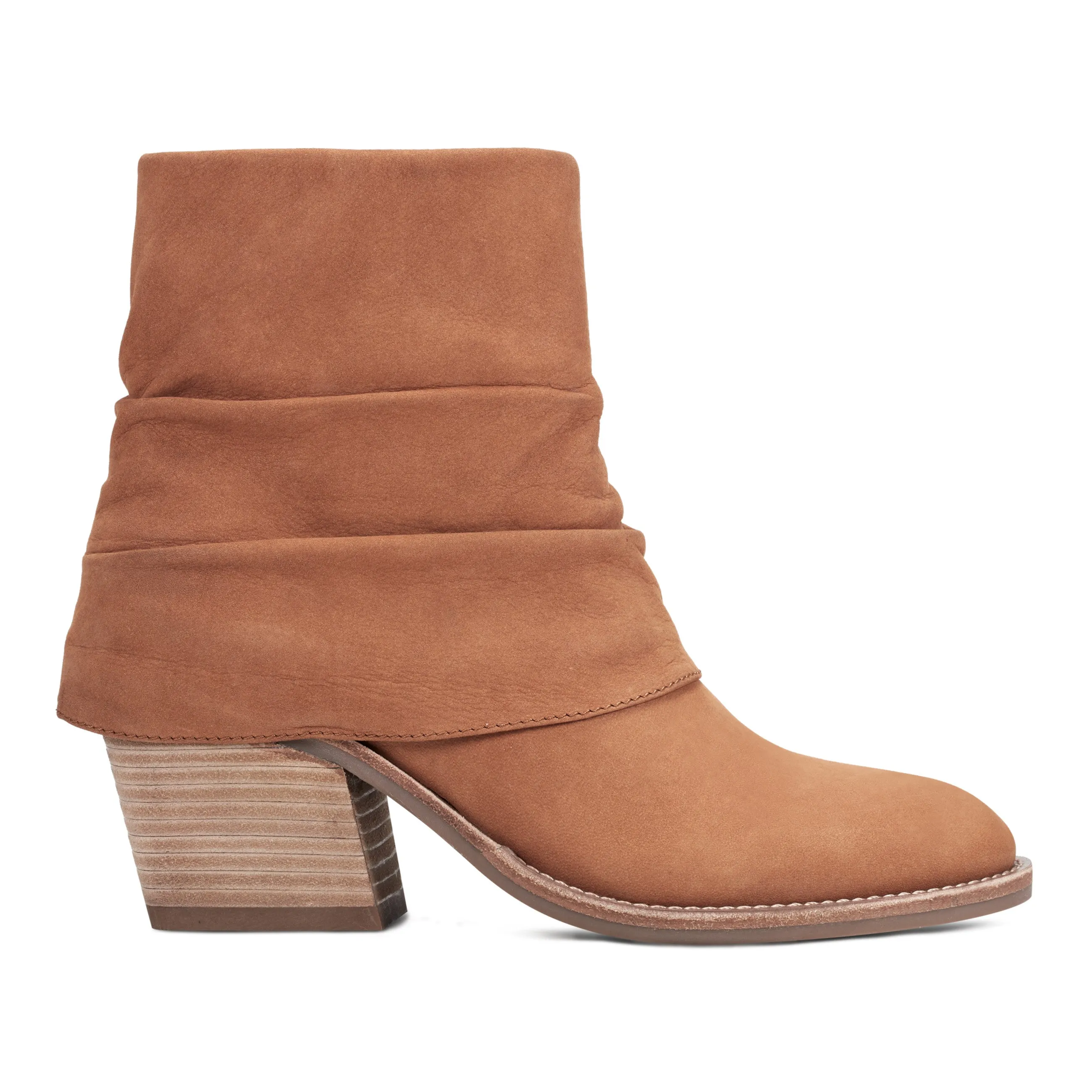 Savvy Block Heel Ruched Casual Booties Breathable Nature Lover