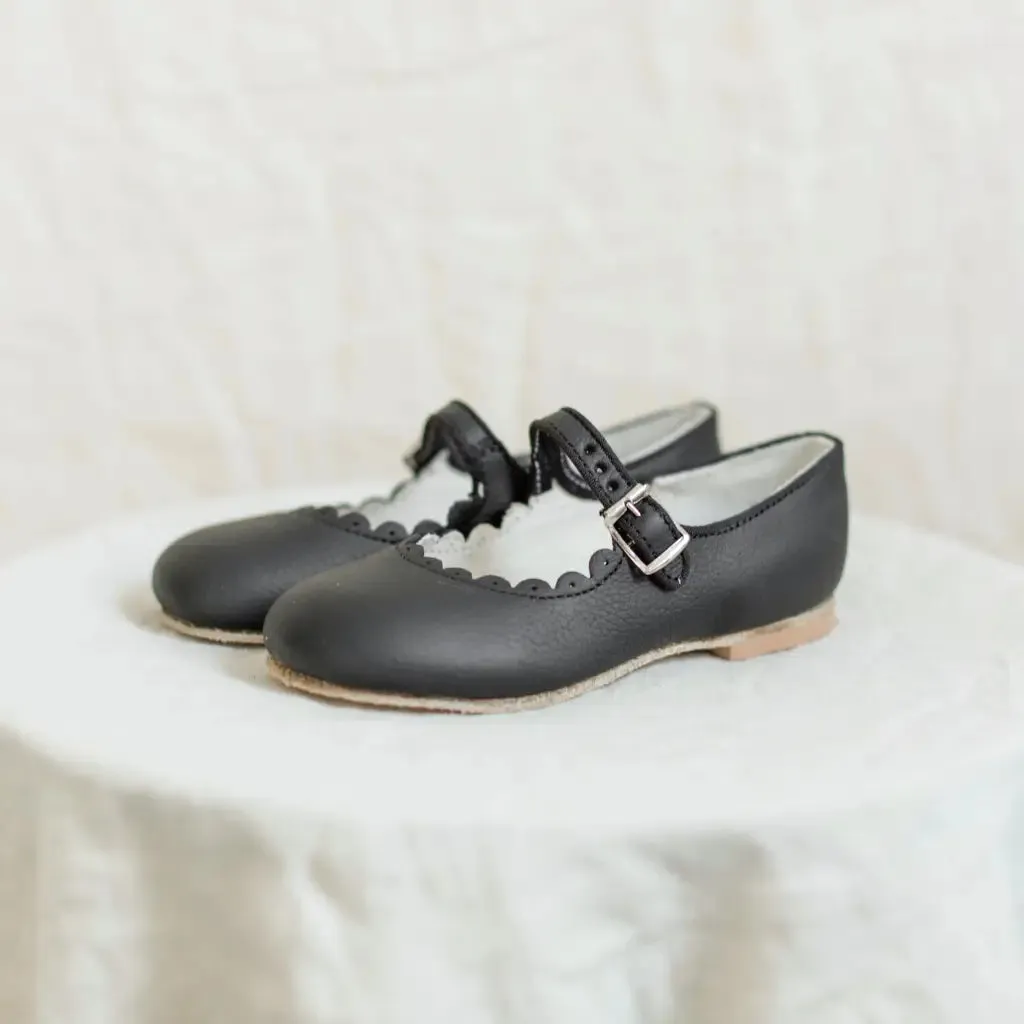 Bone Aid Scalloped Mary Jane - Black
