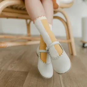 Scalloped Mary Jane - Pearl Injury Safe