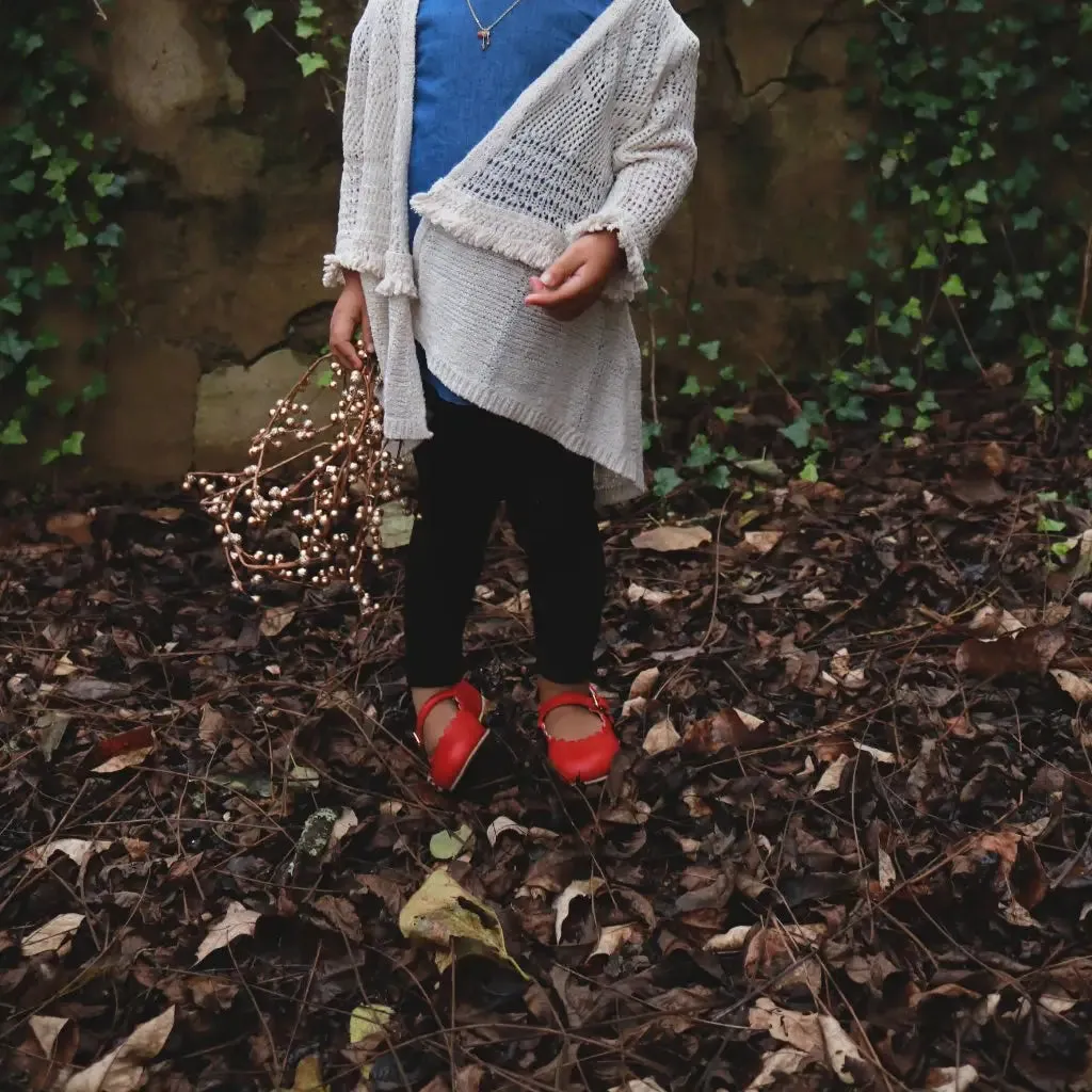 Climb Strong Lake Step Scalloped Mary Jane - Red