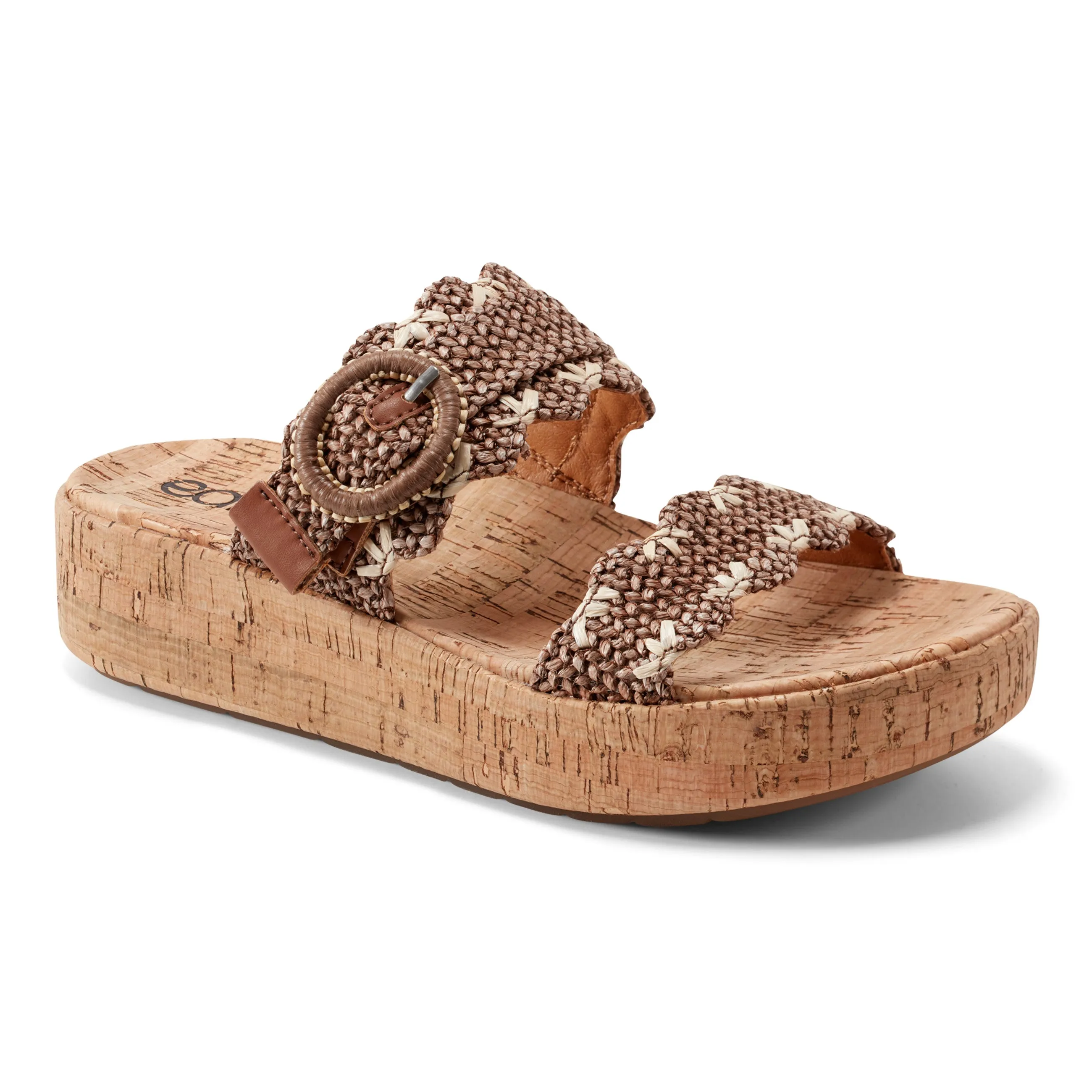 Subtle Slip-on Casual Platform Wedge Sandals Comfortable Footwear for Beach