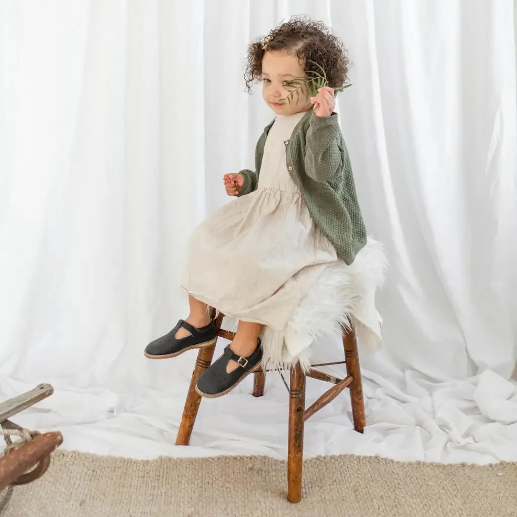 Spring Bloom Flora T-Strap - Navy