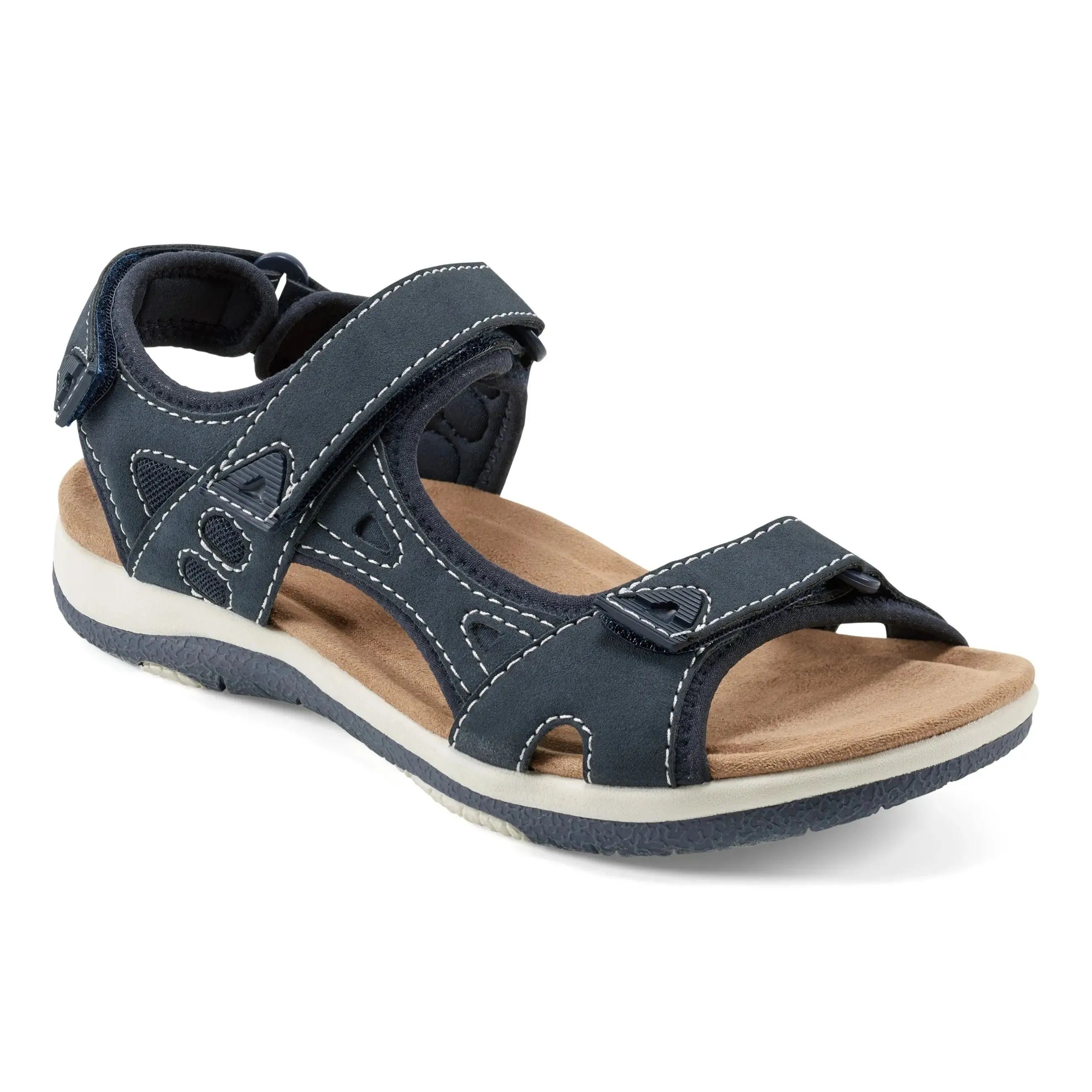 Skylar Round Toe Lightweight Casual Flat Sandals Comfort Cushion