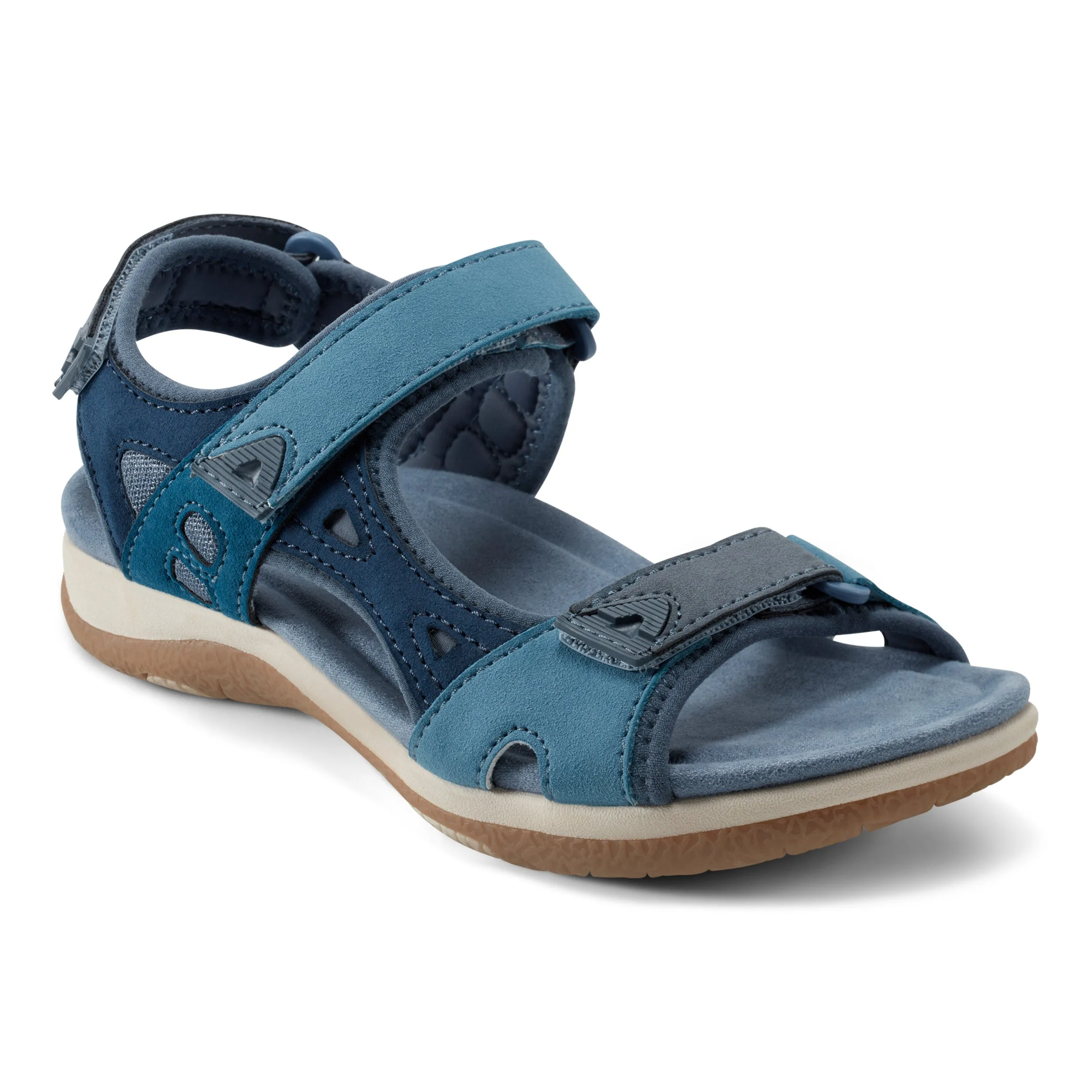 Weekend Fit Heel Ease Skylar Round Toe Lightweight Casual Flat Sandals