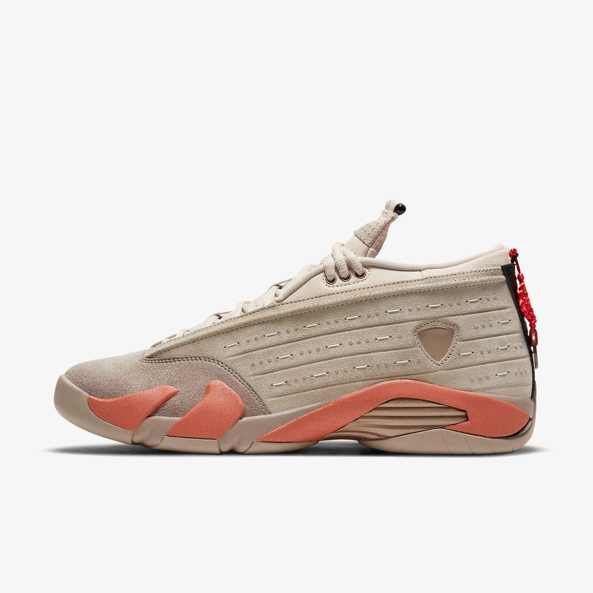(Men's) Air Jordan 14 Retro Low SP x CLOT 'Terracotta' (2021) DC9857-200 Anti Friction Collar Fresh flexibility