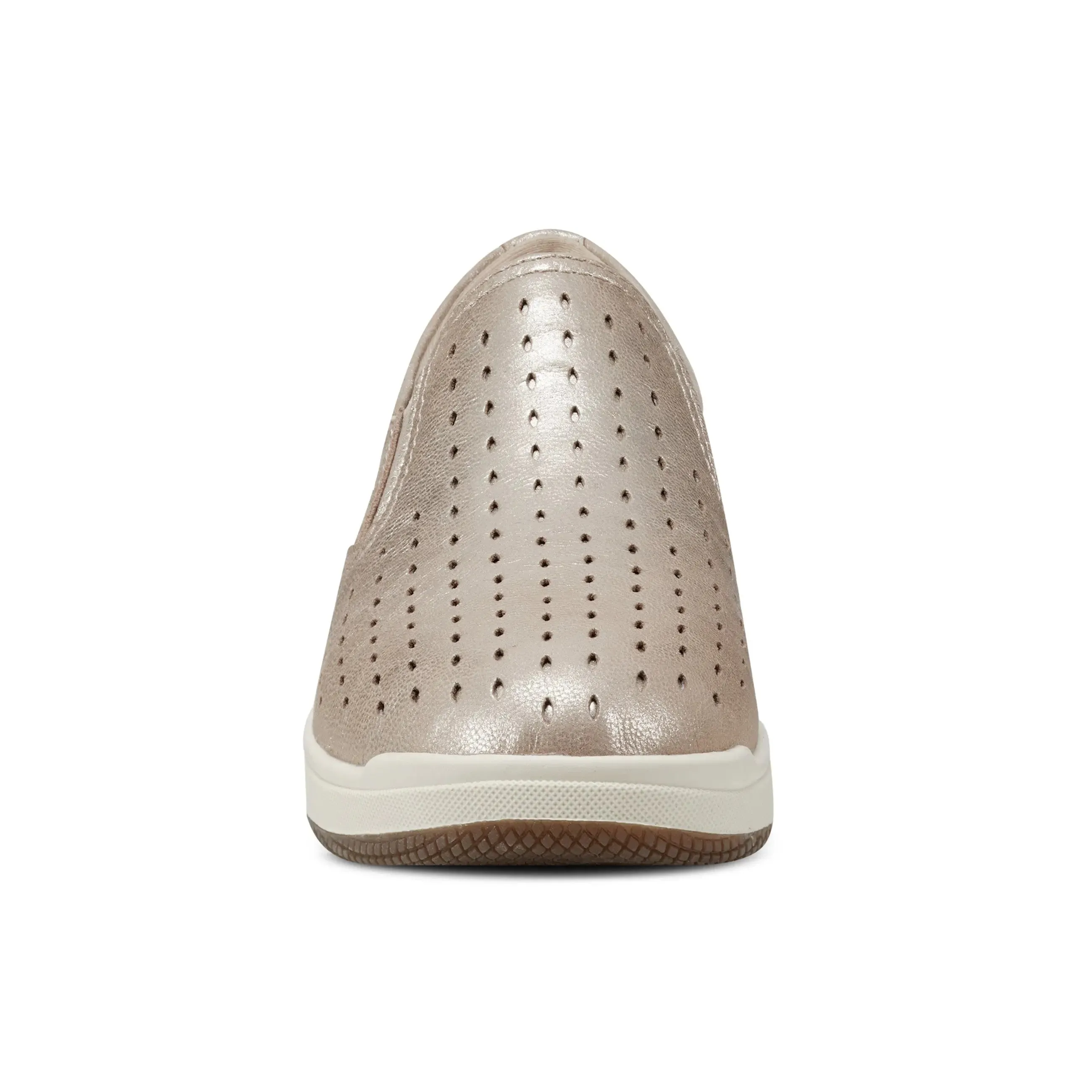 Nel Laser Cut Round Toe Casual Slip-on Sneakers Light Stride