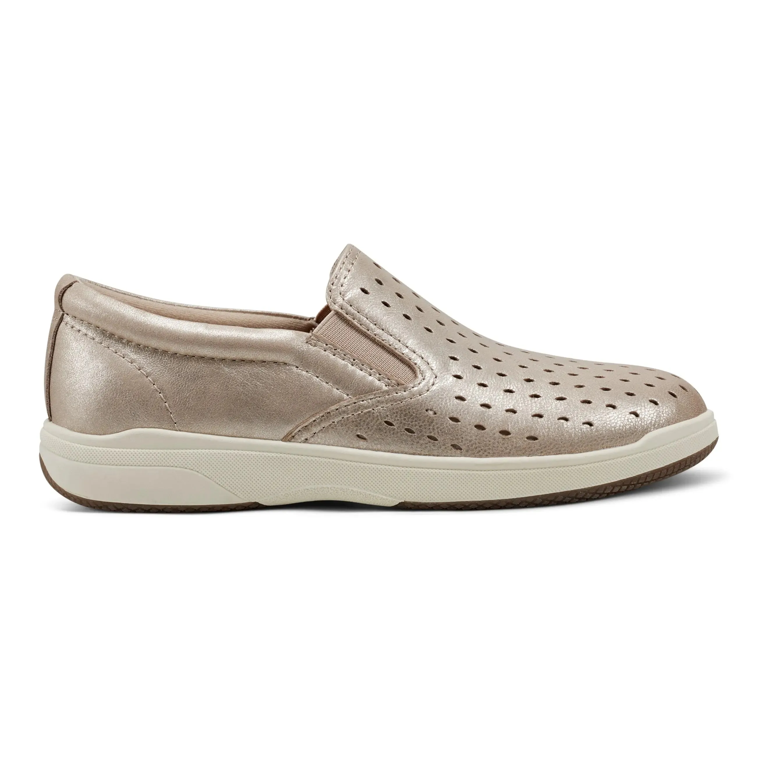 Easy Movement Nel Laser Cut Round Toe Casual Slip-on Sneakers