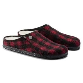 Minimal Style Zermatt Shearling | Wool Felt | Plaid Red