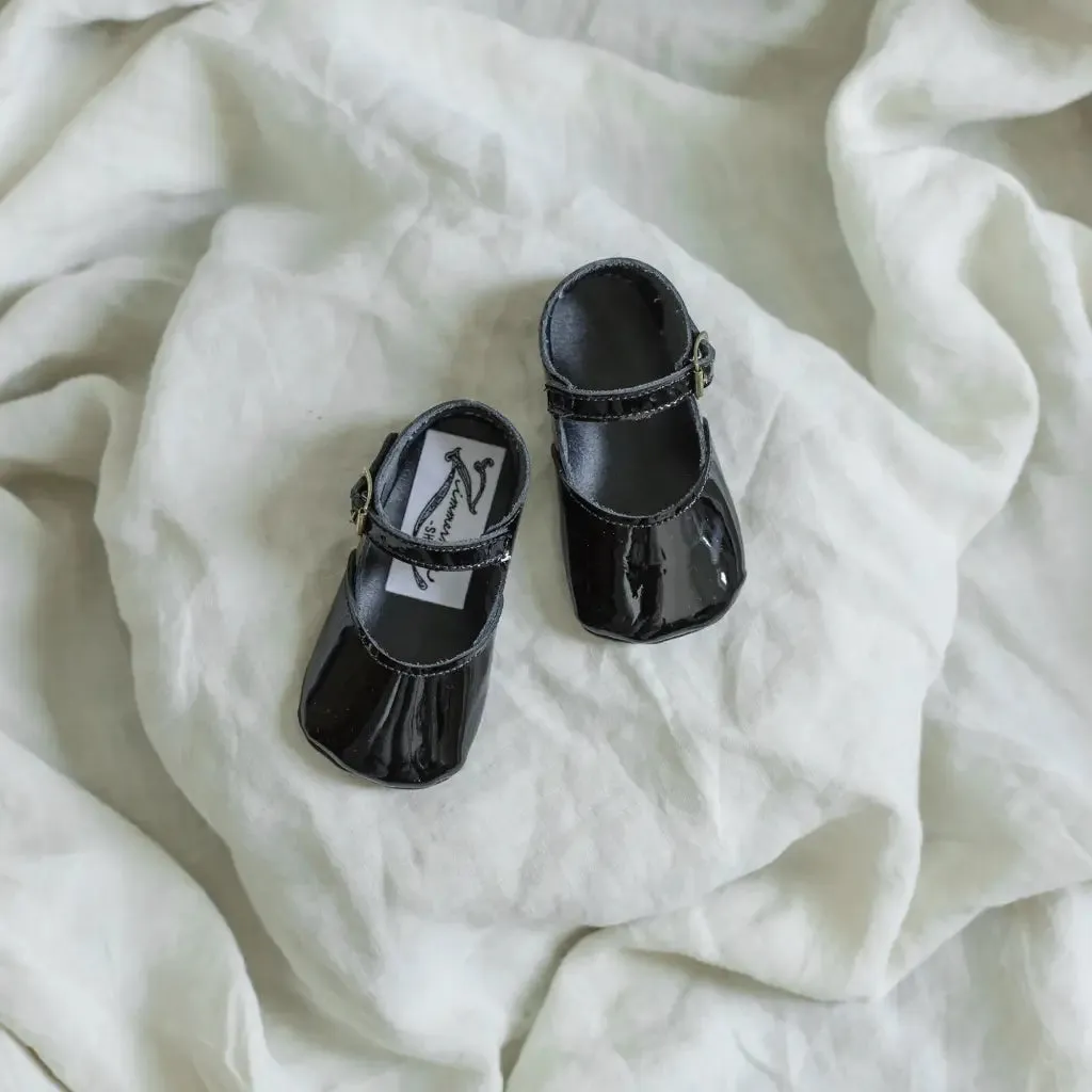 Padded Comfort Standing Workers River Cross Soft Soled Mary Jane - Black Patent