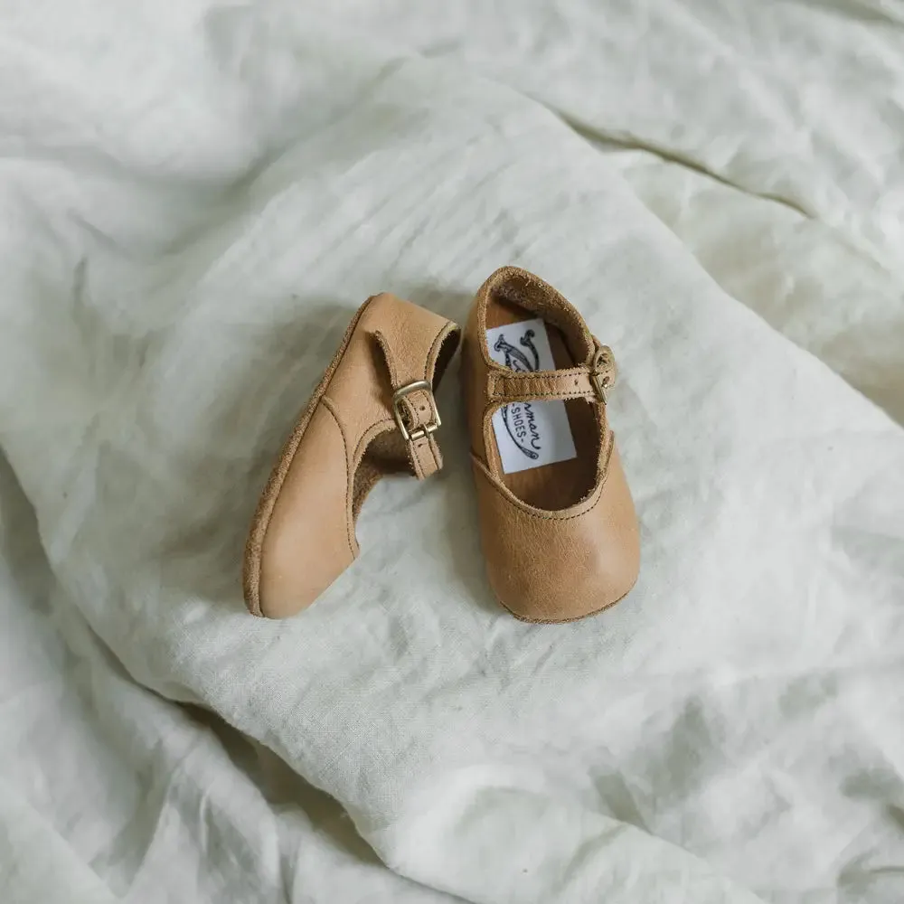 Peace Mood Soft Soled Mary Jane - Tan