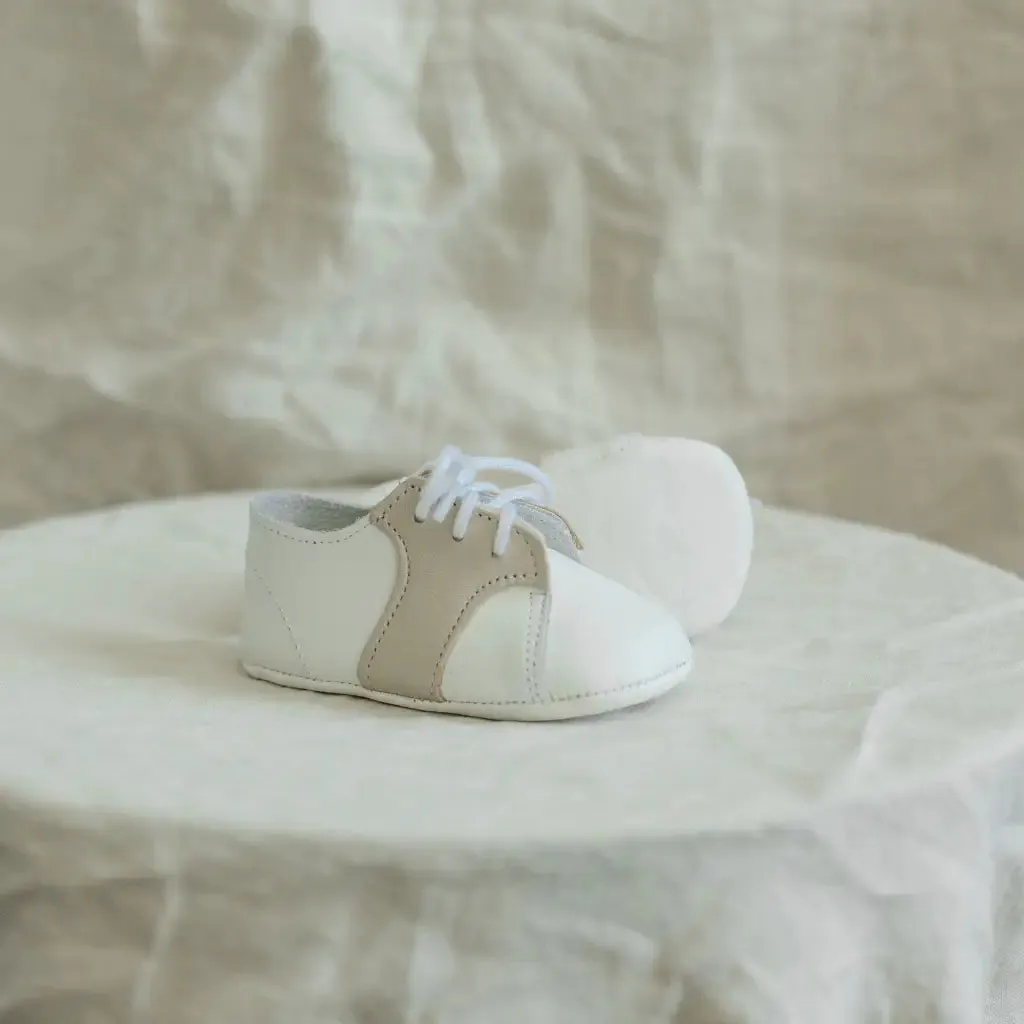 Quick Dash Game Ready Soft Soled Saddle Shoe - White/Ecru