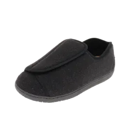 Block Step Step Control Nurse 2 Black Wool Slipper