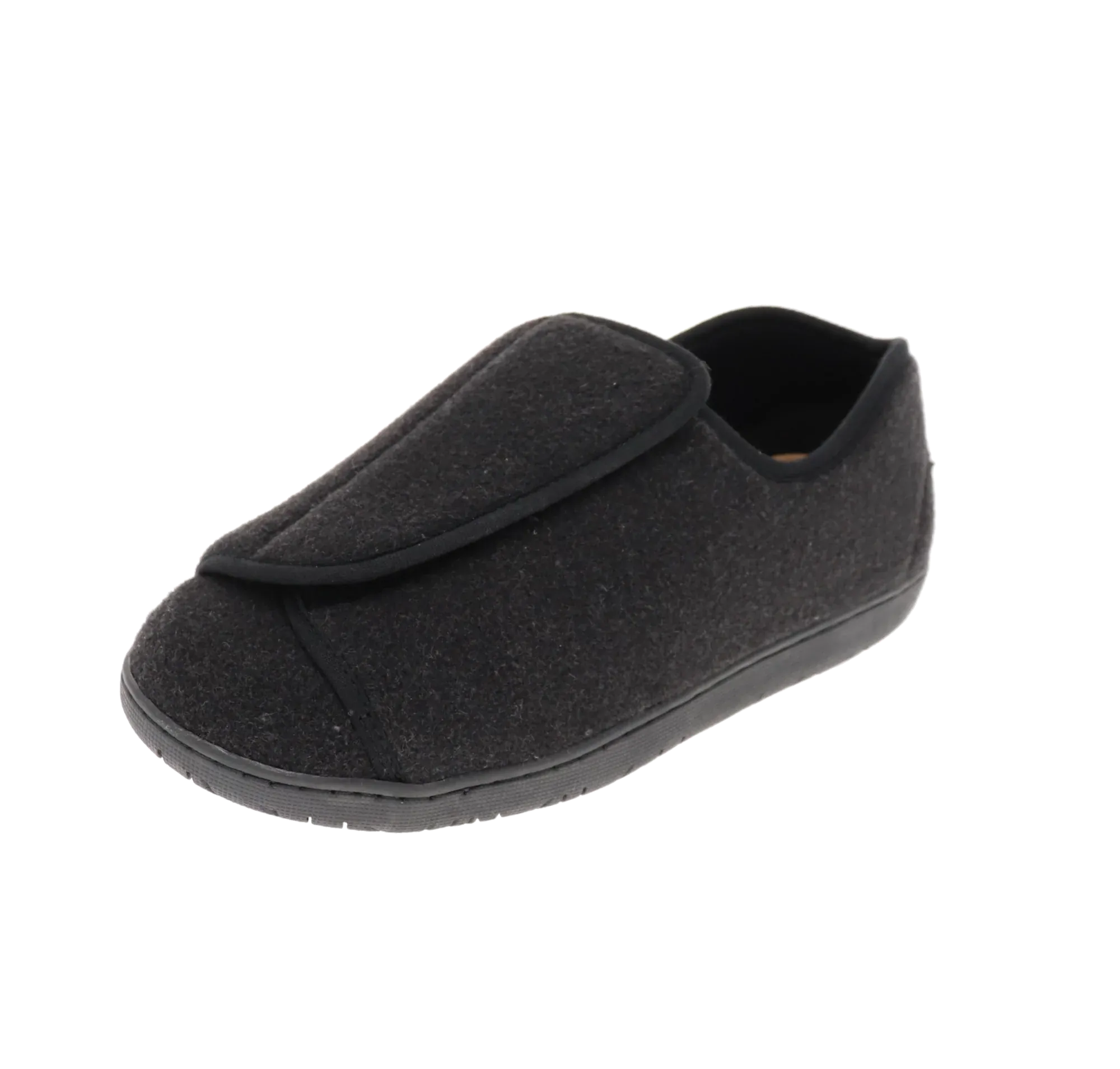 Block Step Step Control Nurse 2 Black Wool Slipper
