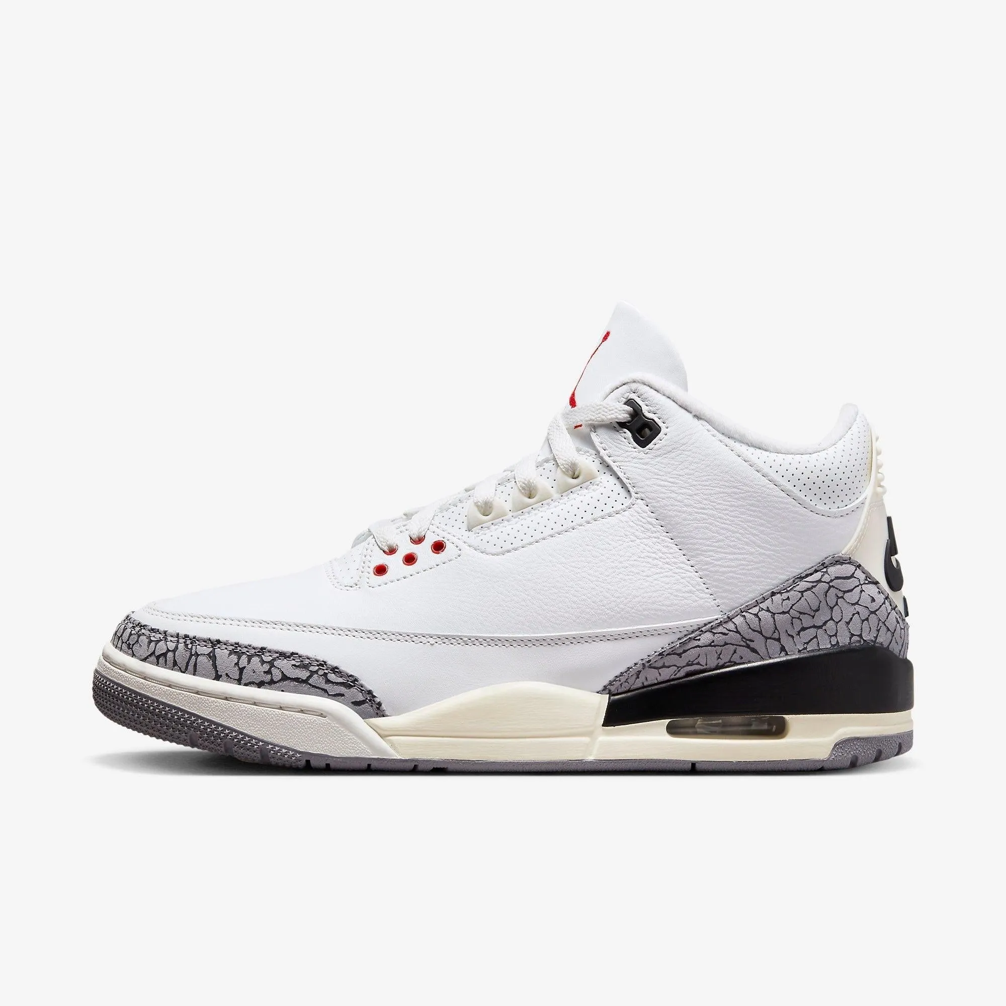 (Men's) Air Jordan 3 Retro 'Reimagined White Cement' (2023) DN3707-100 Core Cushion Shock-absorbent flexibility