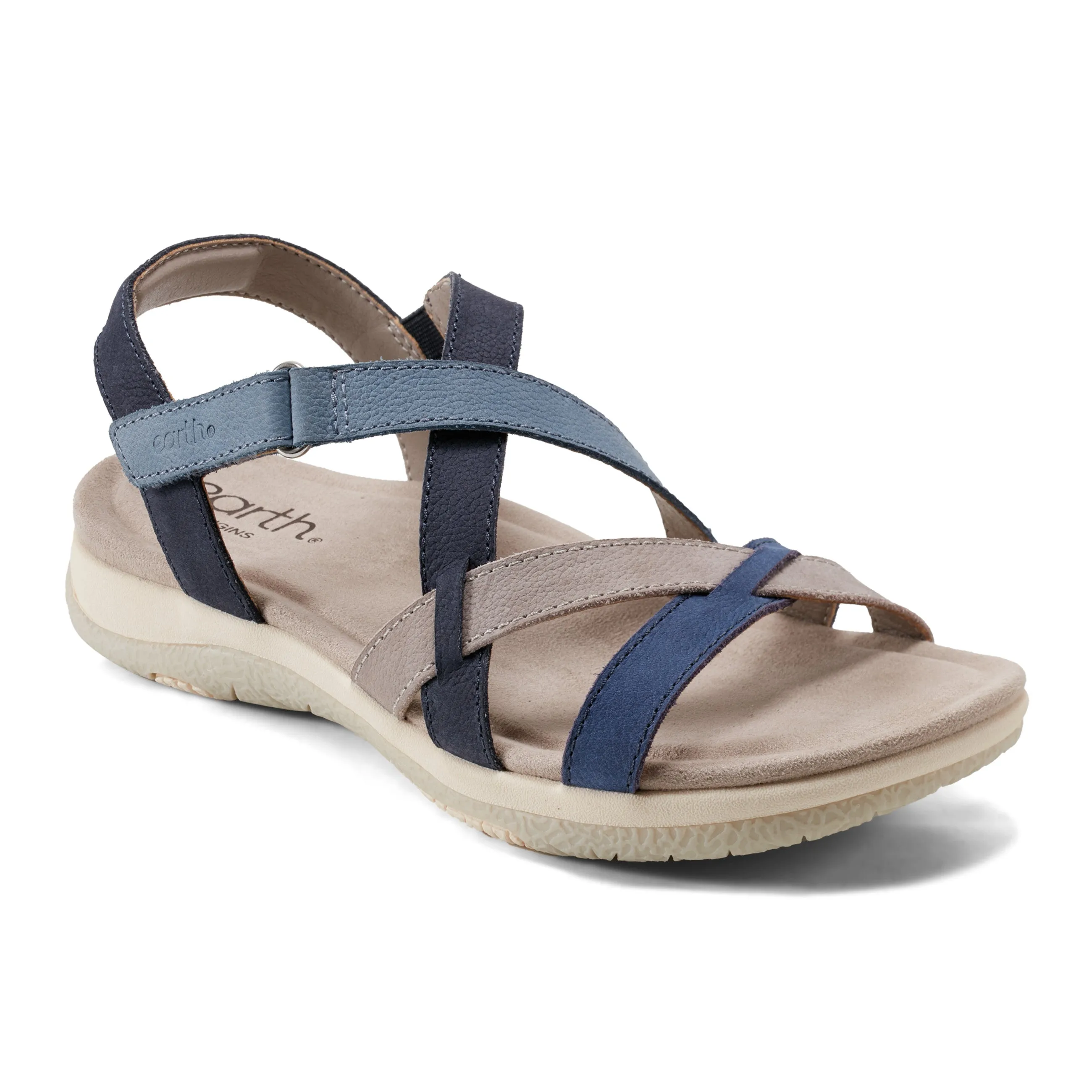 Sterling Casual Strappy Round Toe Flat Sandals Minimal Wear
