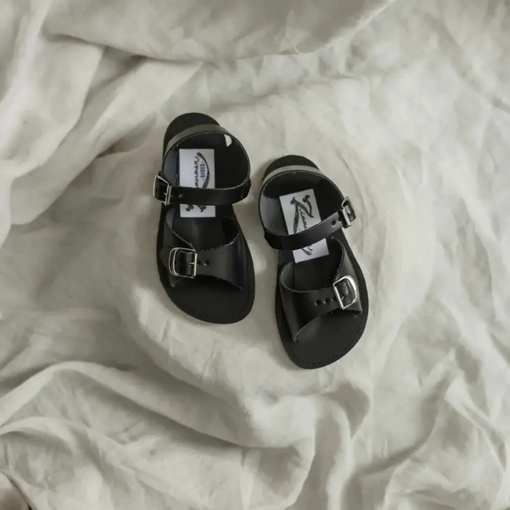 Stevie Sandal - Black Comfortable Synthetic