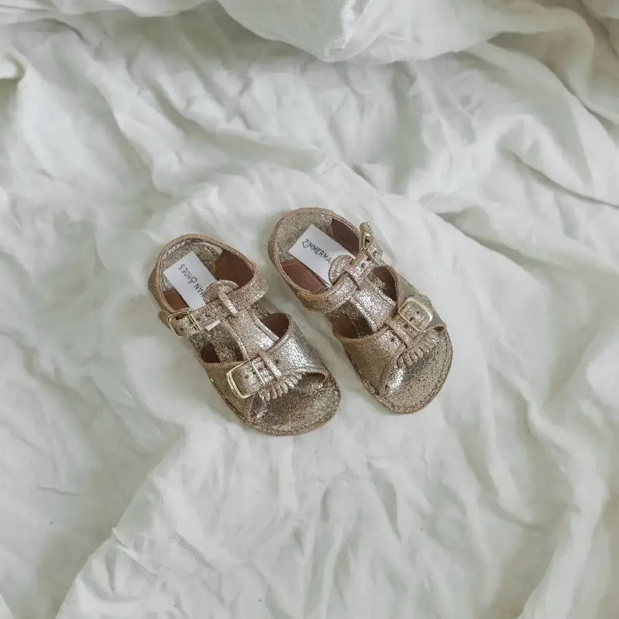 Comfort Wear Stevie Sandal - Brown Sparkle