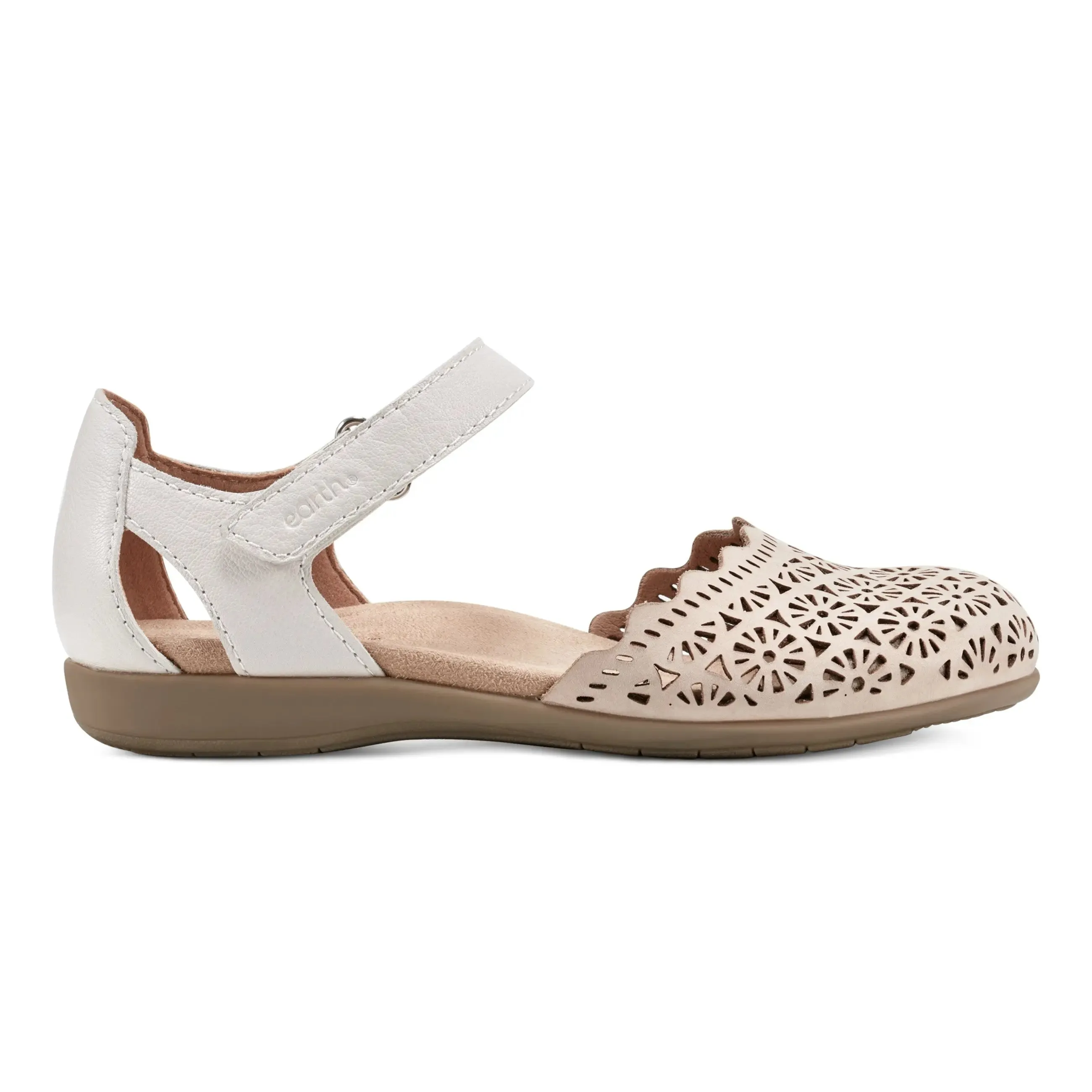 Bronnie Casual Slip-On Perforated Sandals Soft Leather Design French Design