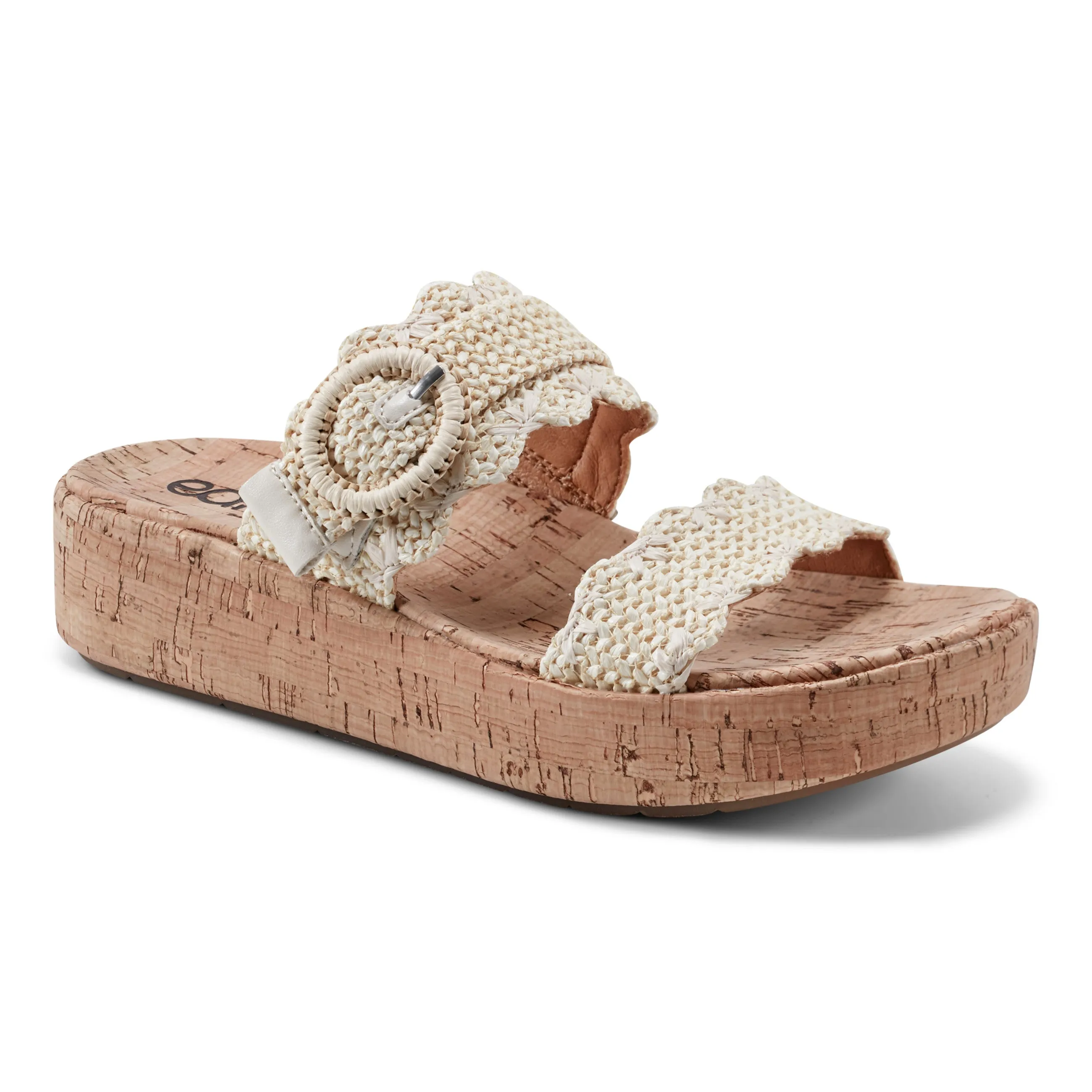 Toe Post Subtle Slip-on Casual Platform Wedge Sandals