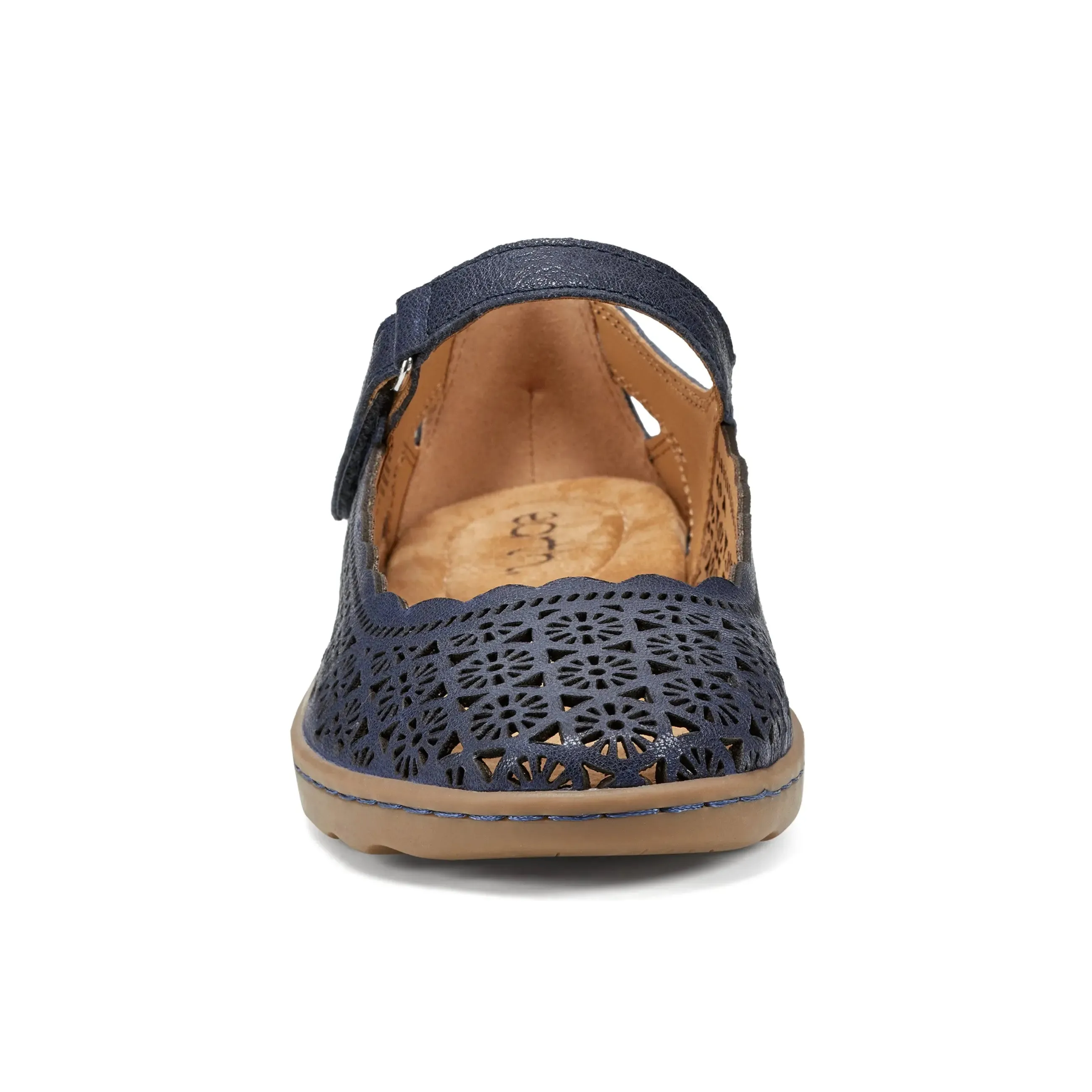 Lady Perforated Slip-On Ballet Flat Minimal Design Cushioned Step